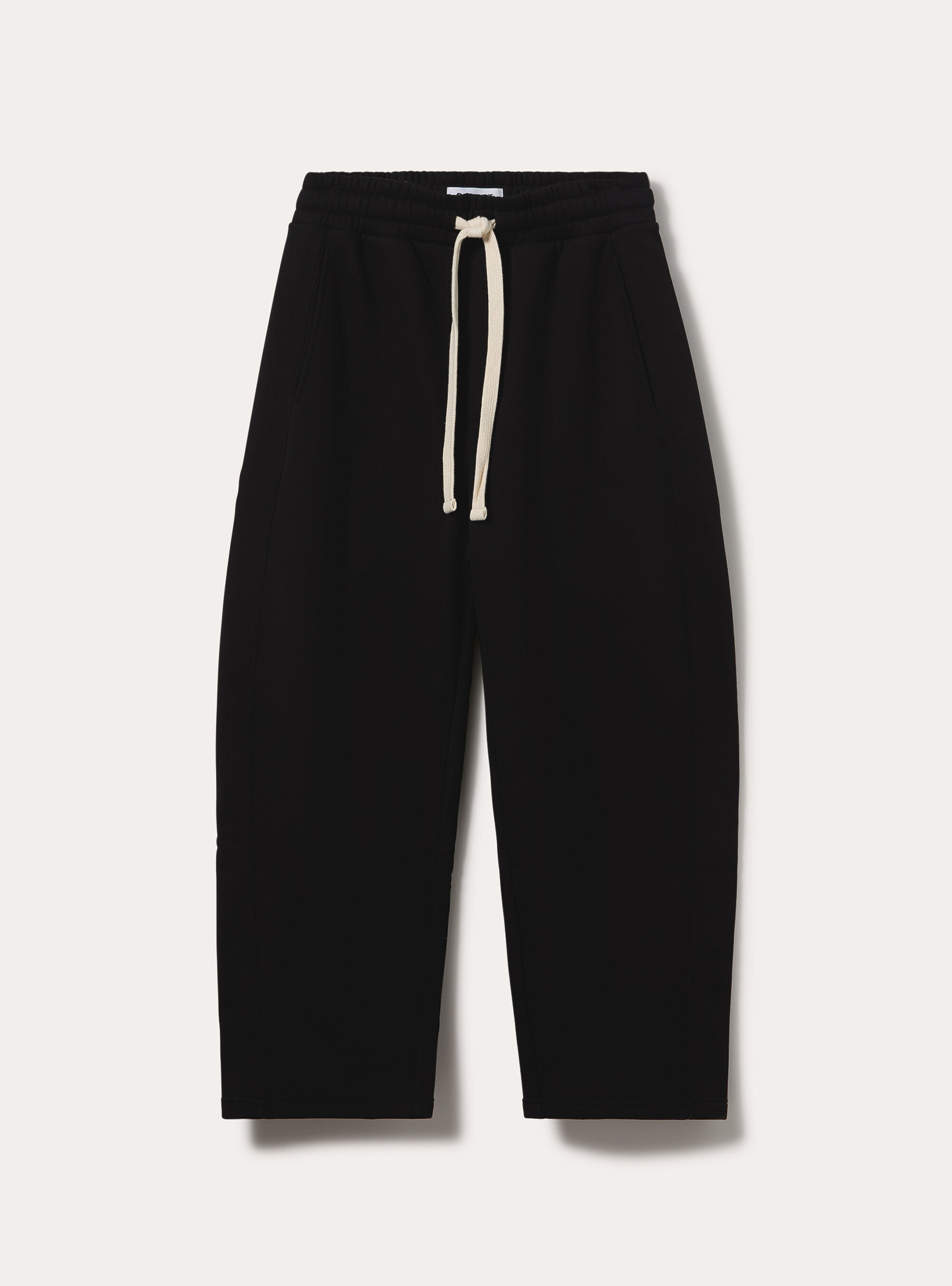 Pantalone in felpa barrel fit, NERO