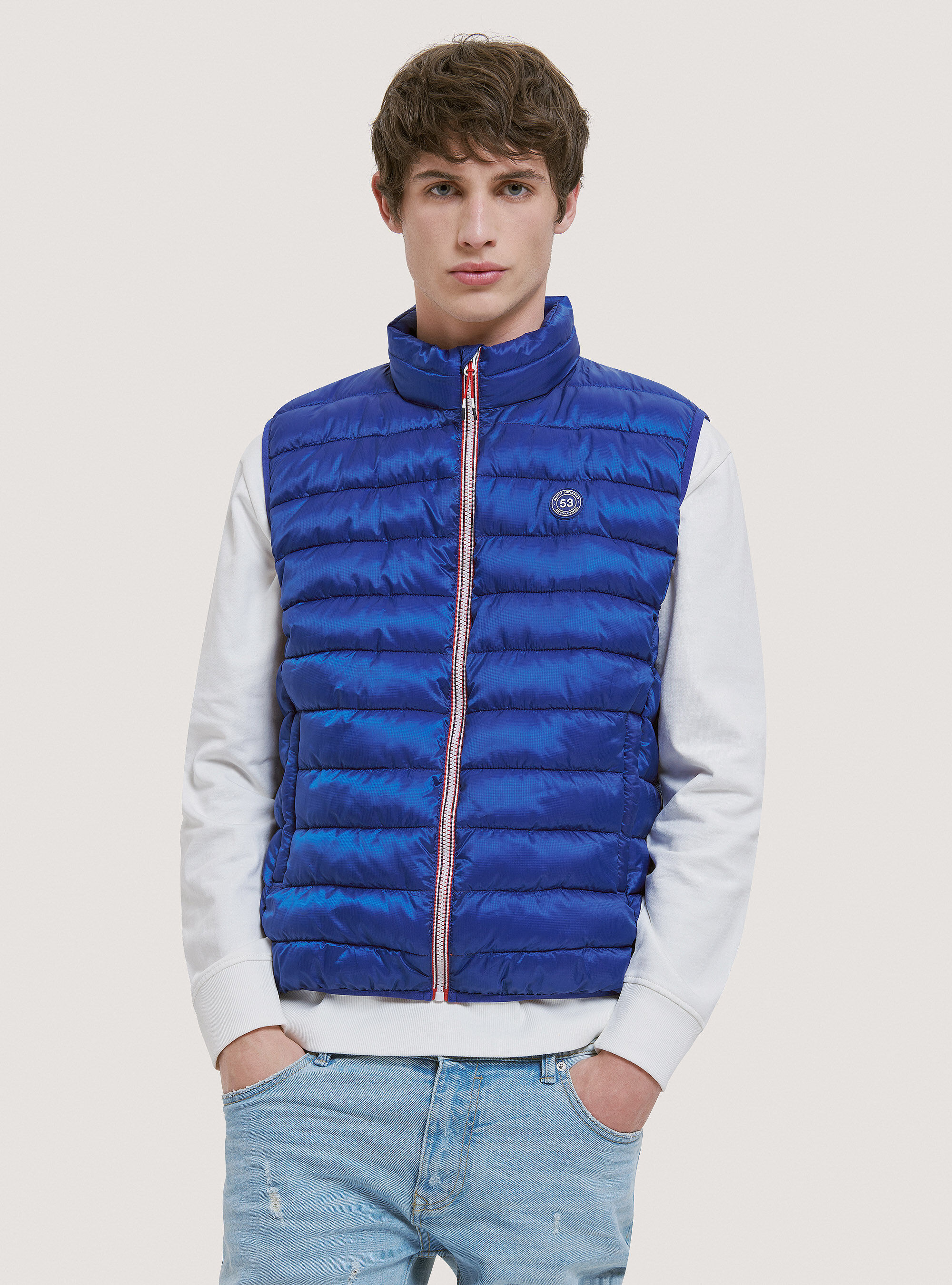 Basic sleeveless with recycled padding and contrasting zip | Alcott | Coats  and Jackets Uomo