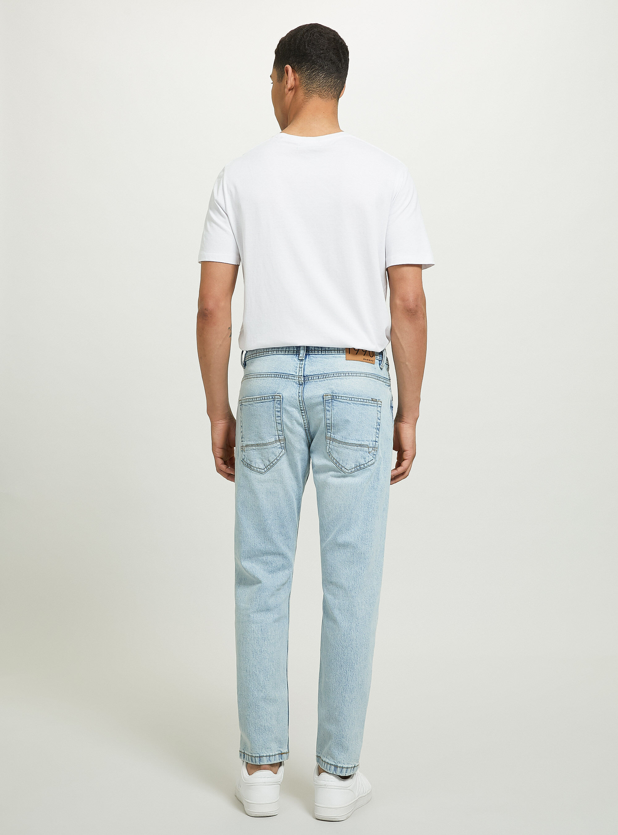 Jeans slim fit in denim stretch, D007 LIGHT AZURE