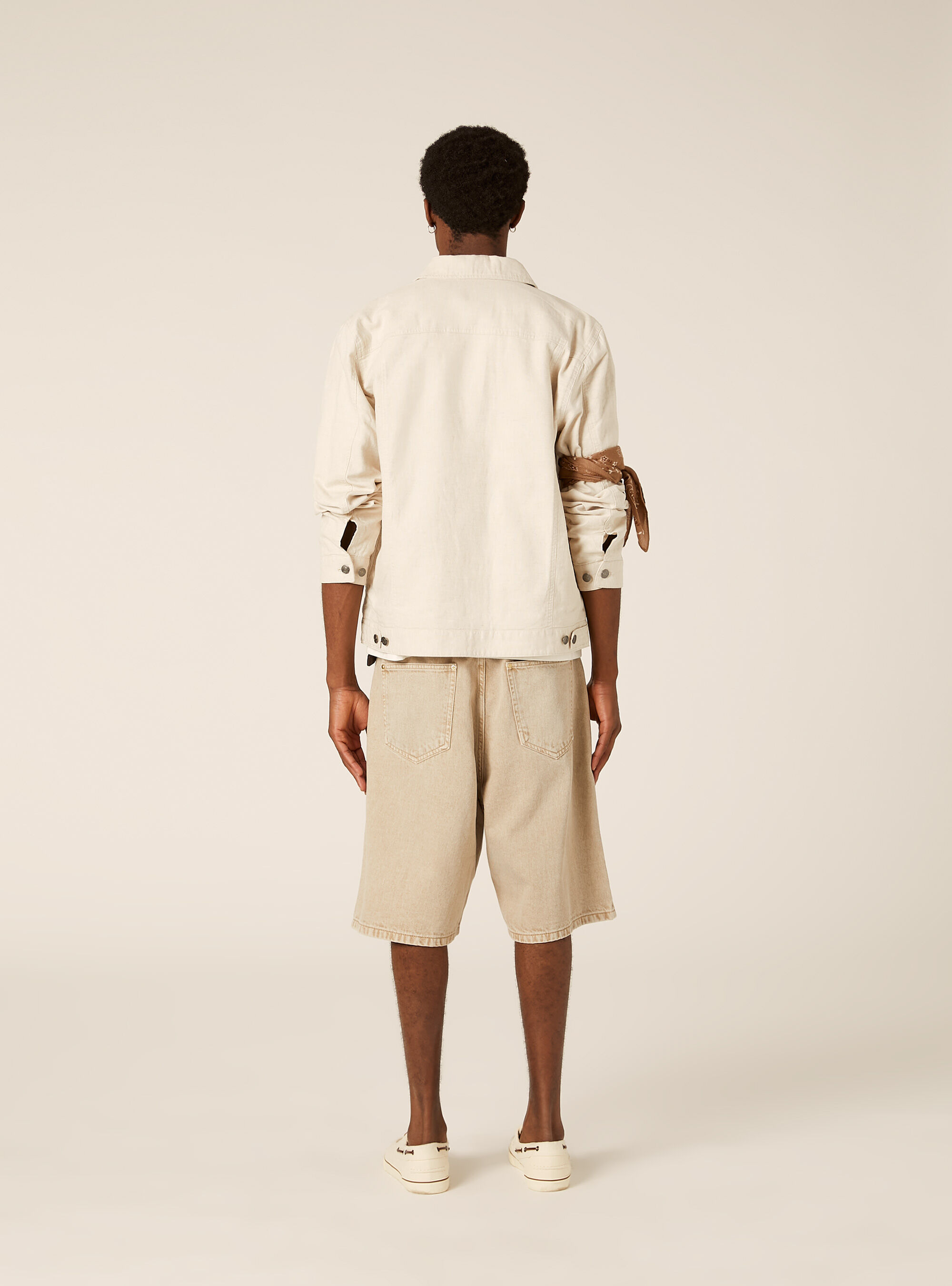 Linen blend jacket, CR3 CREAM LIGHT