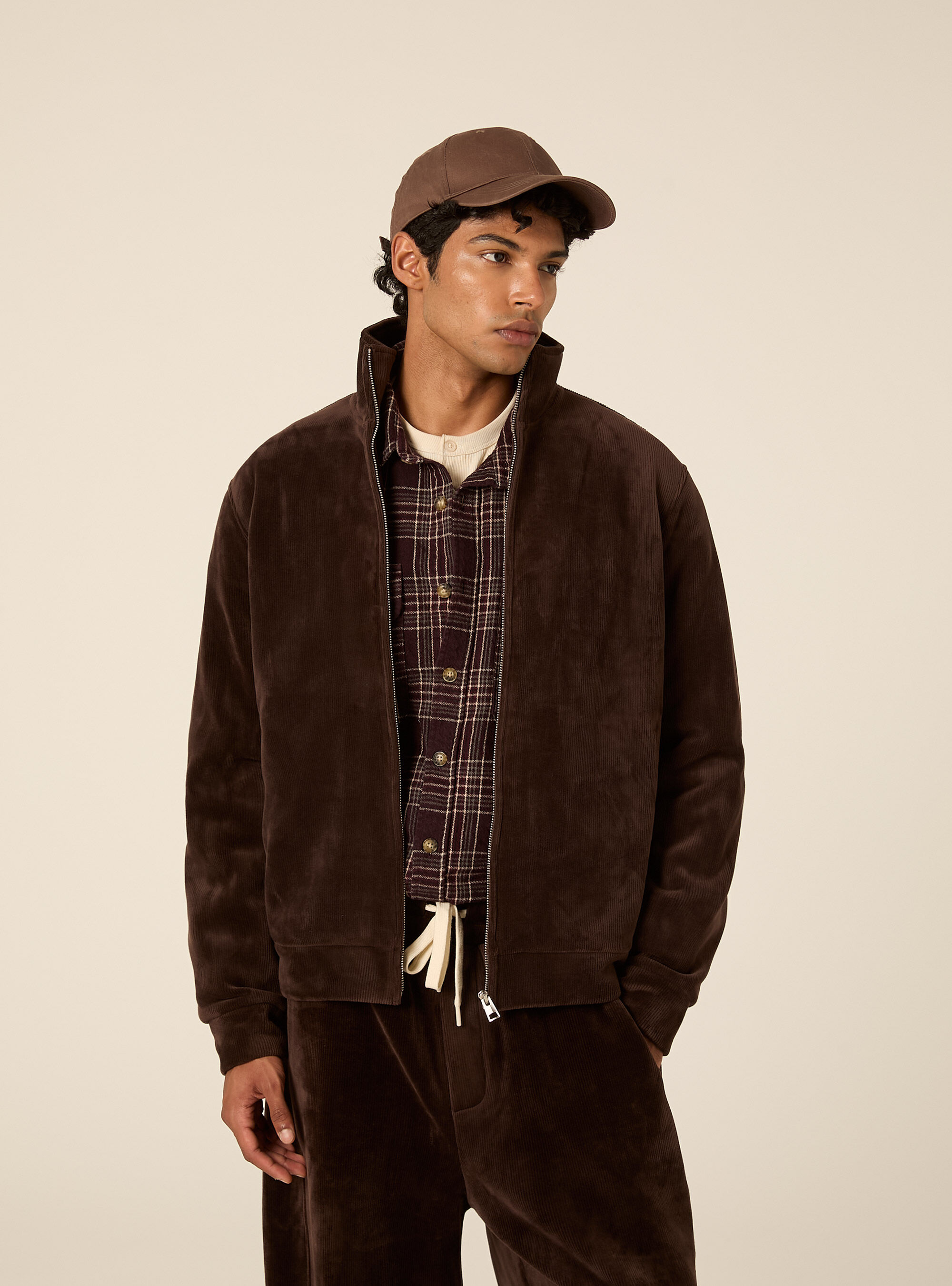Cardigan in velluto a coste