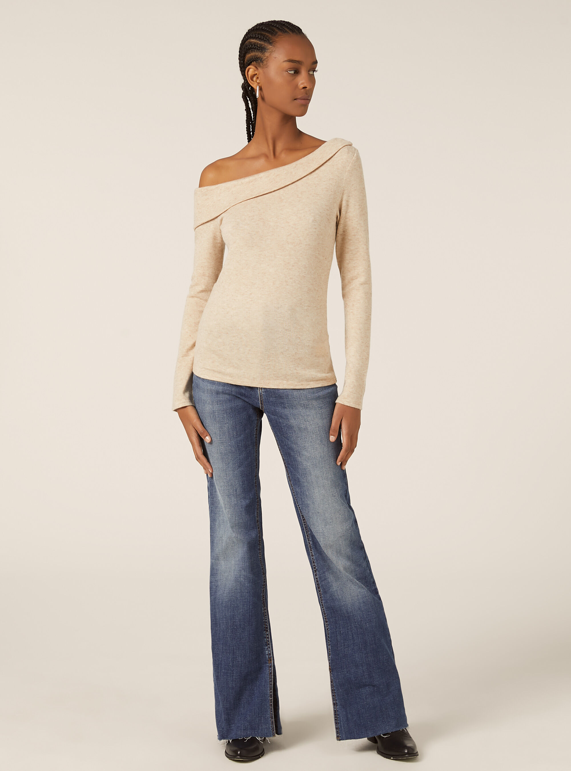 Maglia scollo bardot