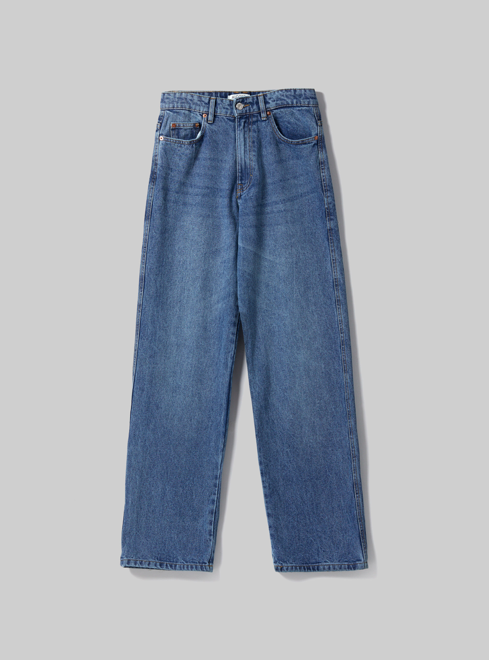 Regular Fit Jeans with Pleat, D005 LIGHT BLUE