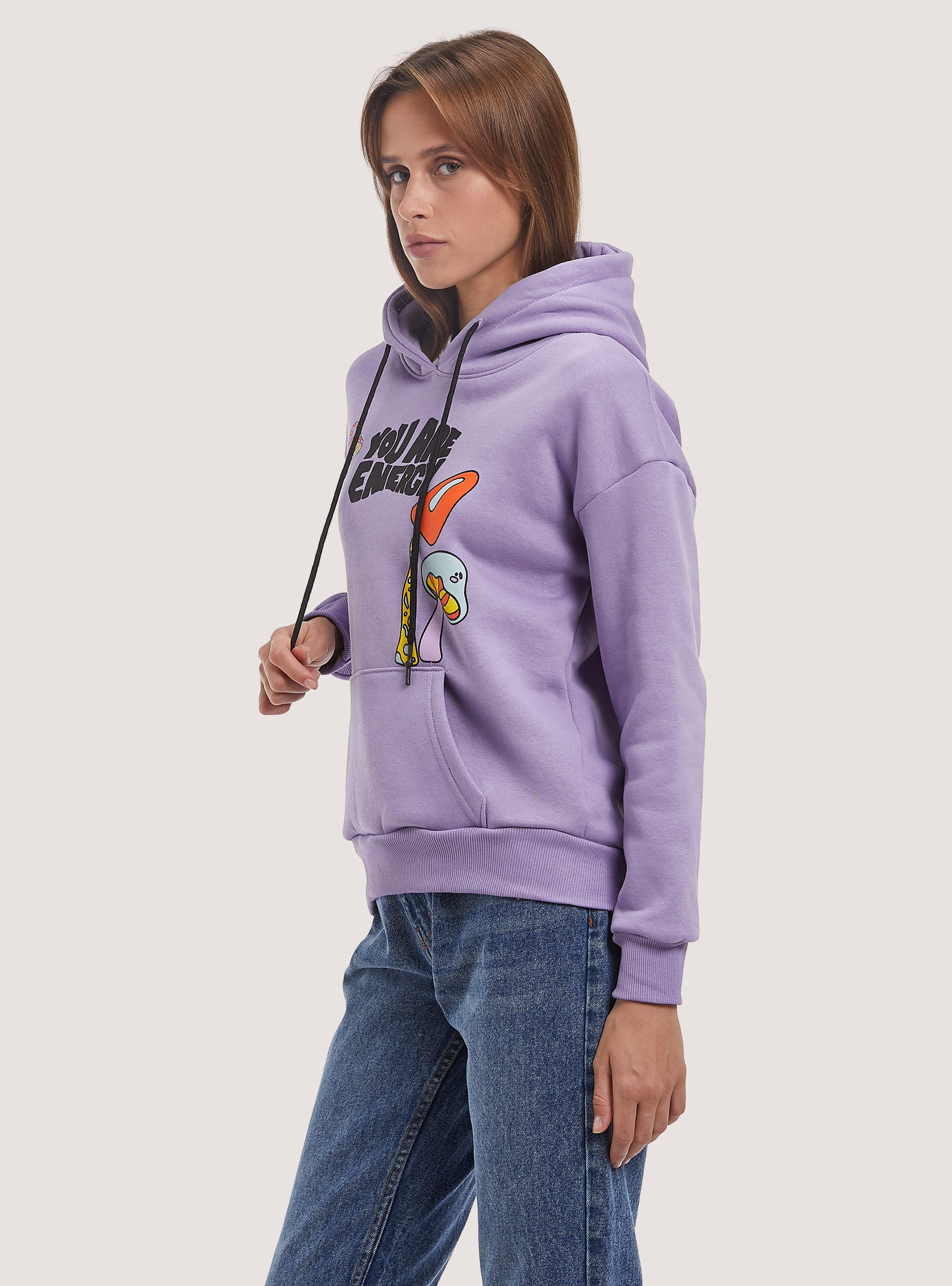 Sweatshirt with Fancy Collection print, LC2 LILLAC MEDIUM