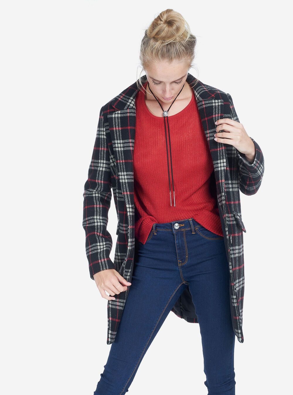 Cappotto Doppiopetto A Quadri In Misto Lana Alcott Cp2047do