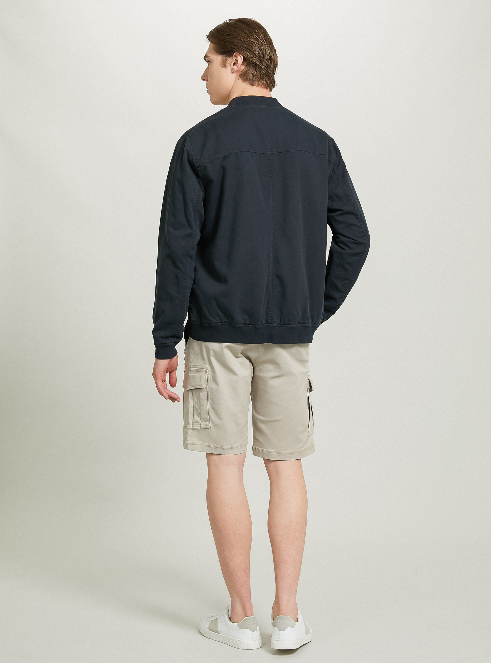 Shorts and bomber jacket hotsell