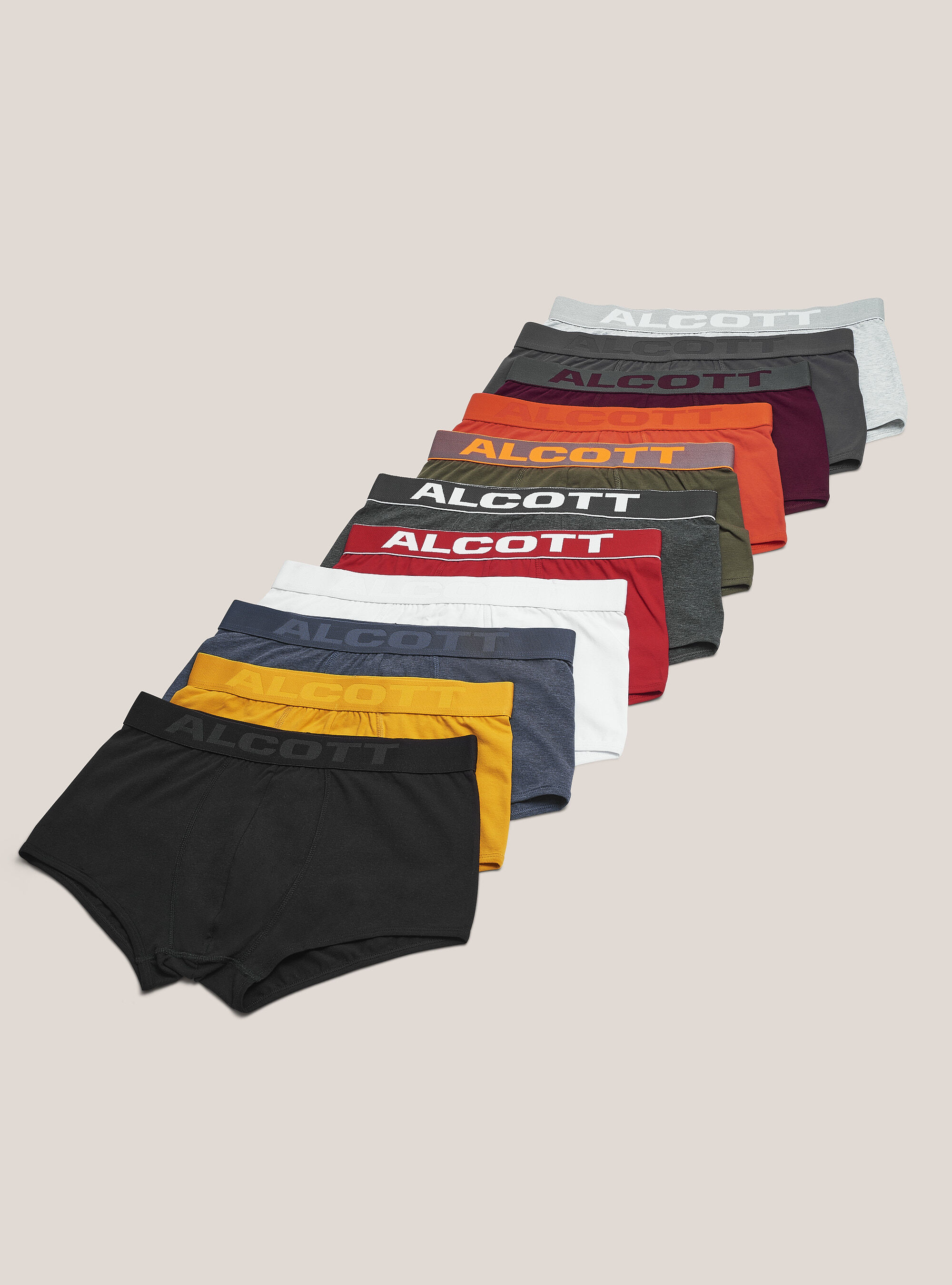 Boxer in cotone elasticizzato con logo, BLACK