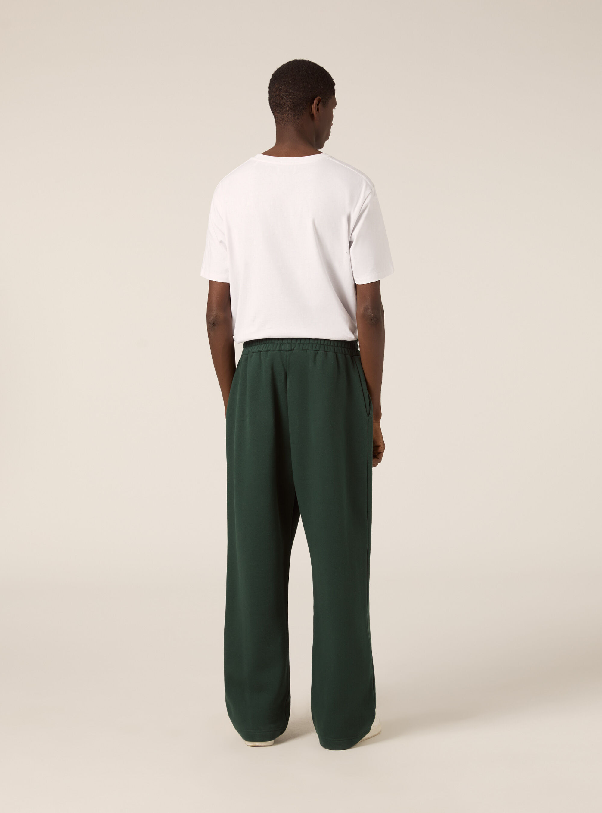 Loose fit fleece trousers, GN1 GREEN DARK