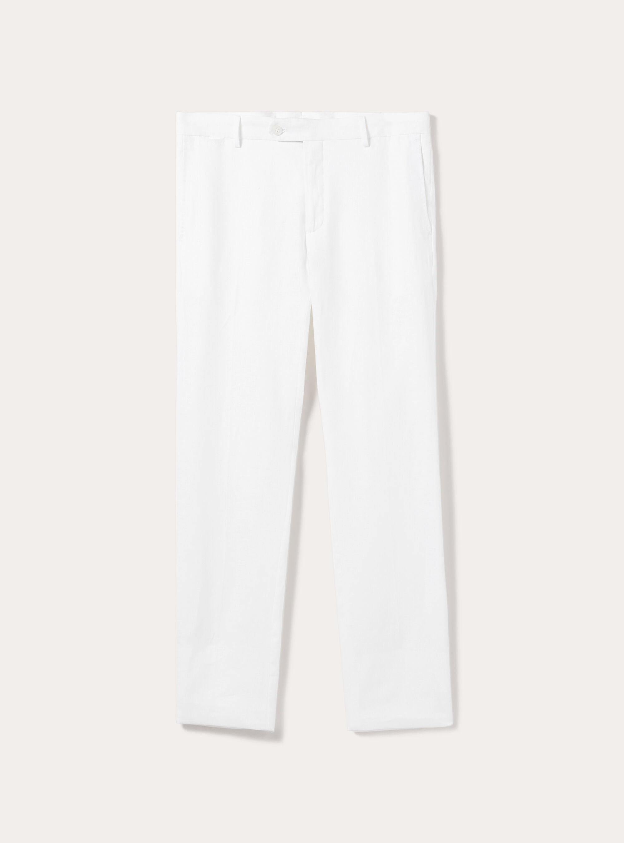 Trousers in pure linen, WH1 OFF WHITE