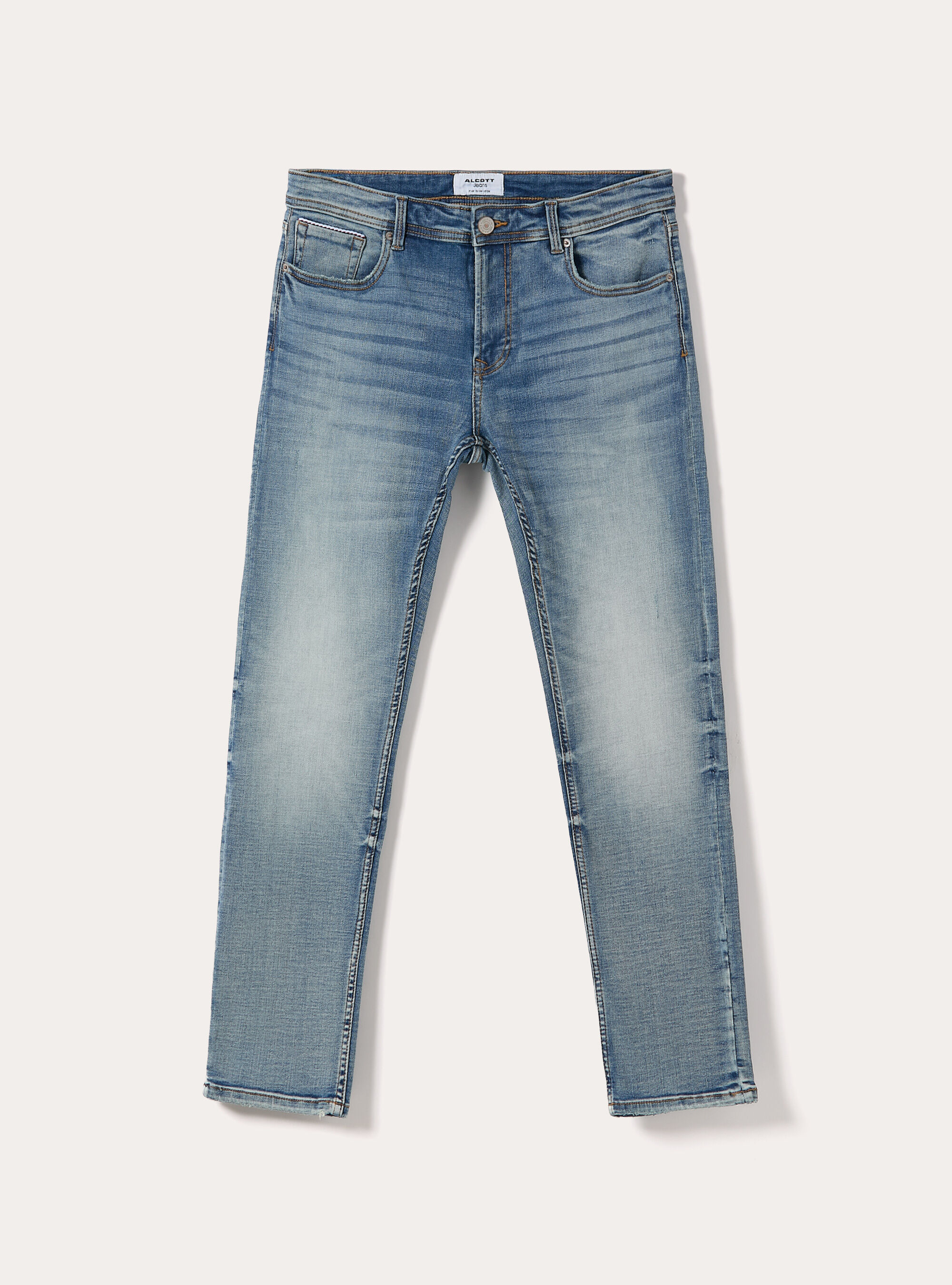 Jeans skinny fit, D201 AZZURRE MED OVERDYE
