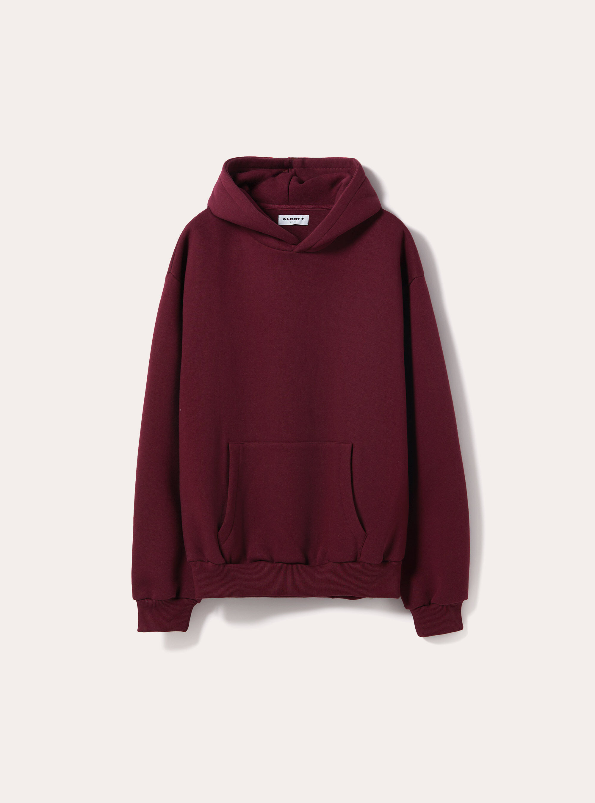 Boxy fit hoodie, BO1 BORDEAUX DARK