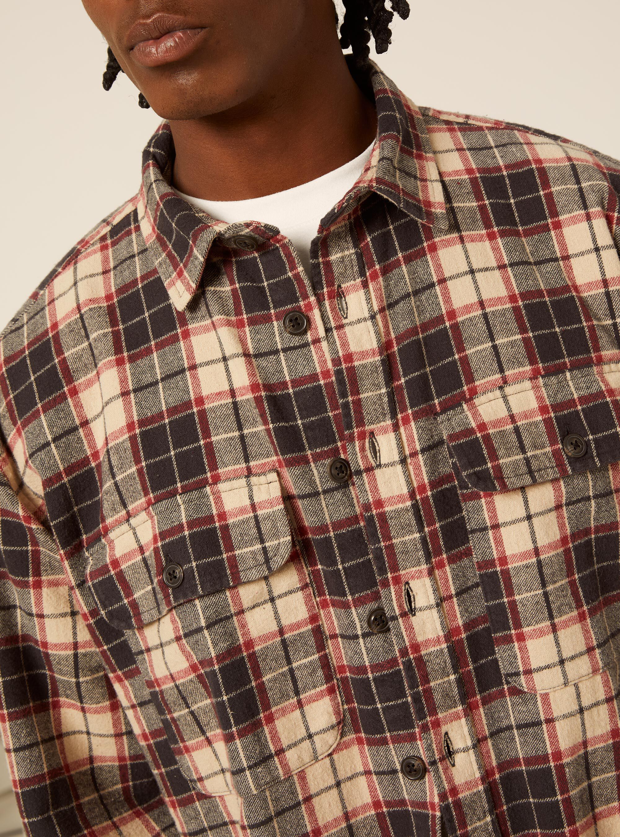 Camicia flanella quadri, BK1 BLACK