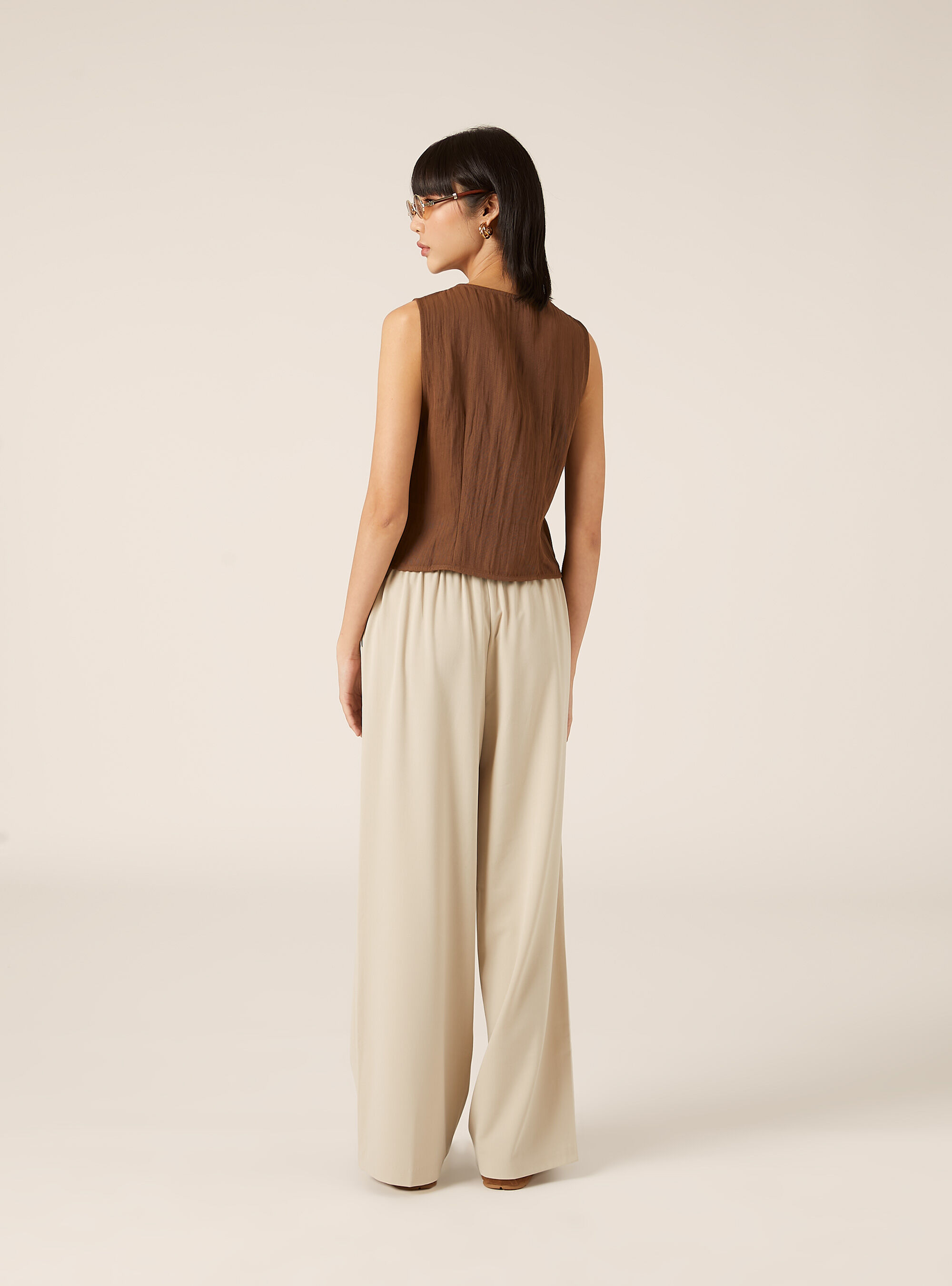 Chaleco de sastrer&iacute;a con textura, BR2 BROWN MEDIUM