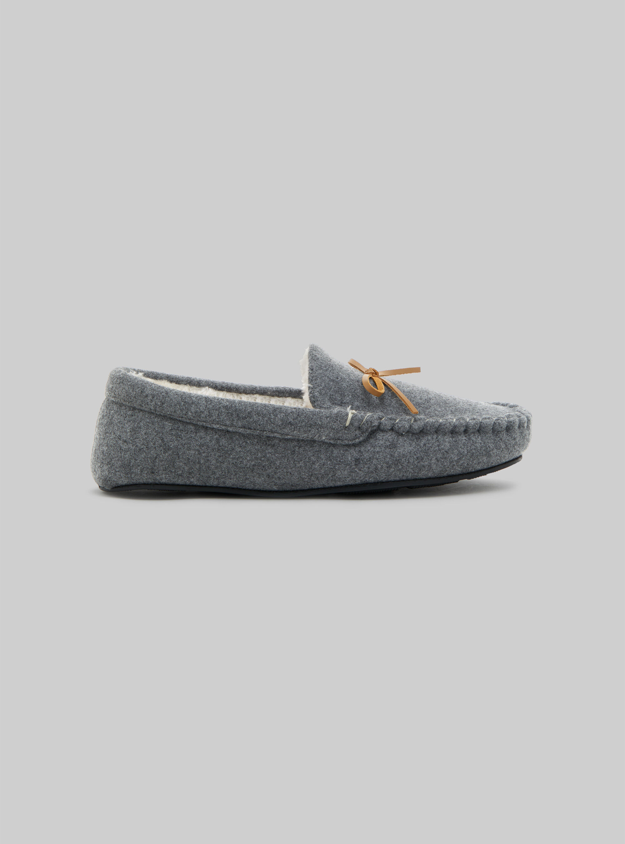 Chaussons mocassins unis, GY2 GREY MEDIUM