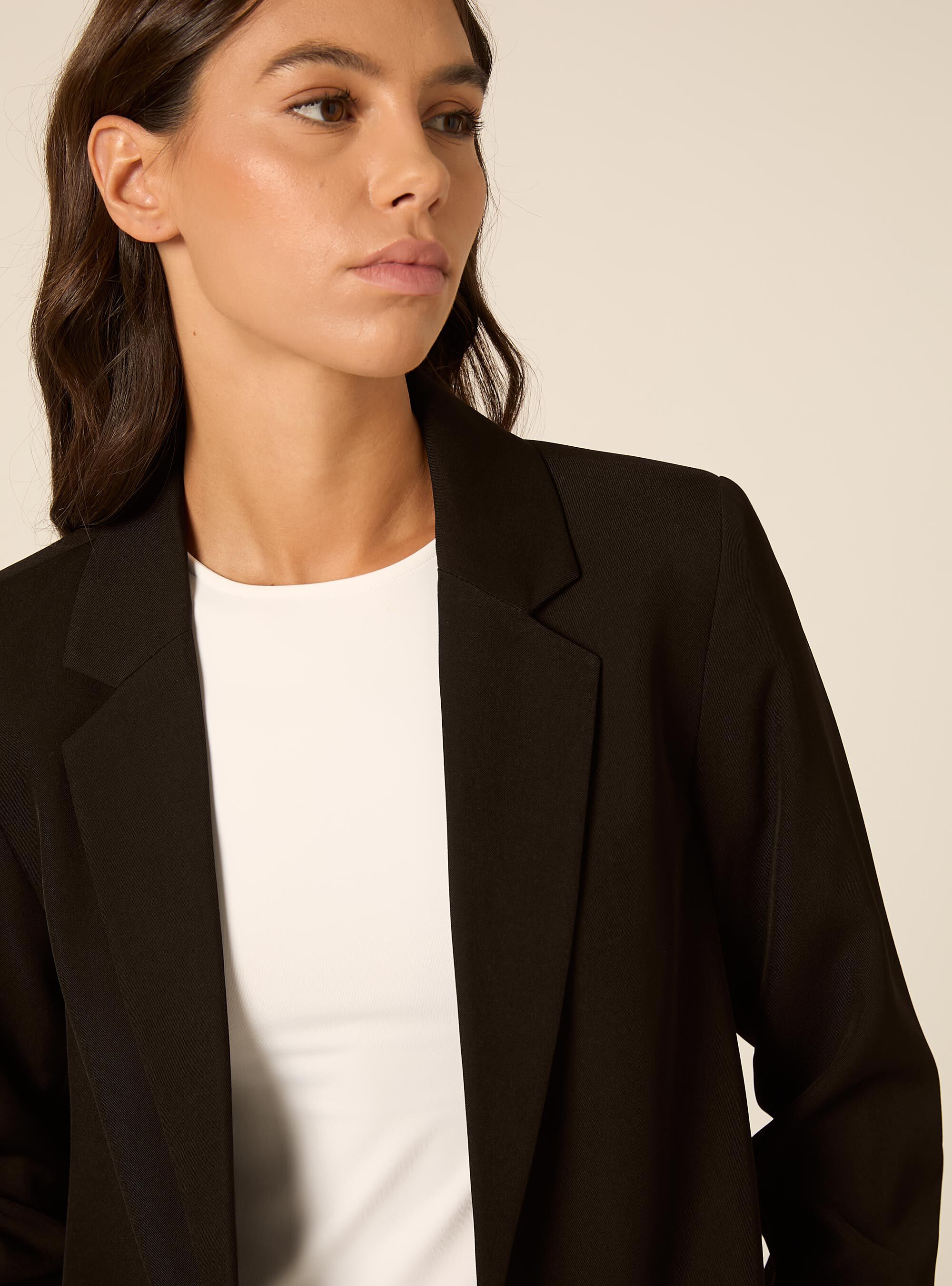 Giacca basic aperto doppiopetto, BK1 BLACK