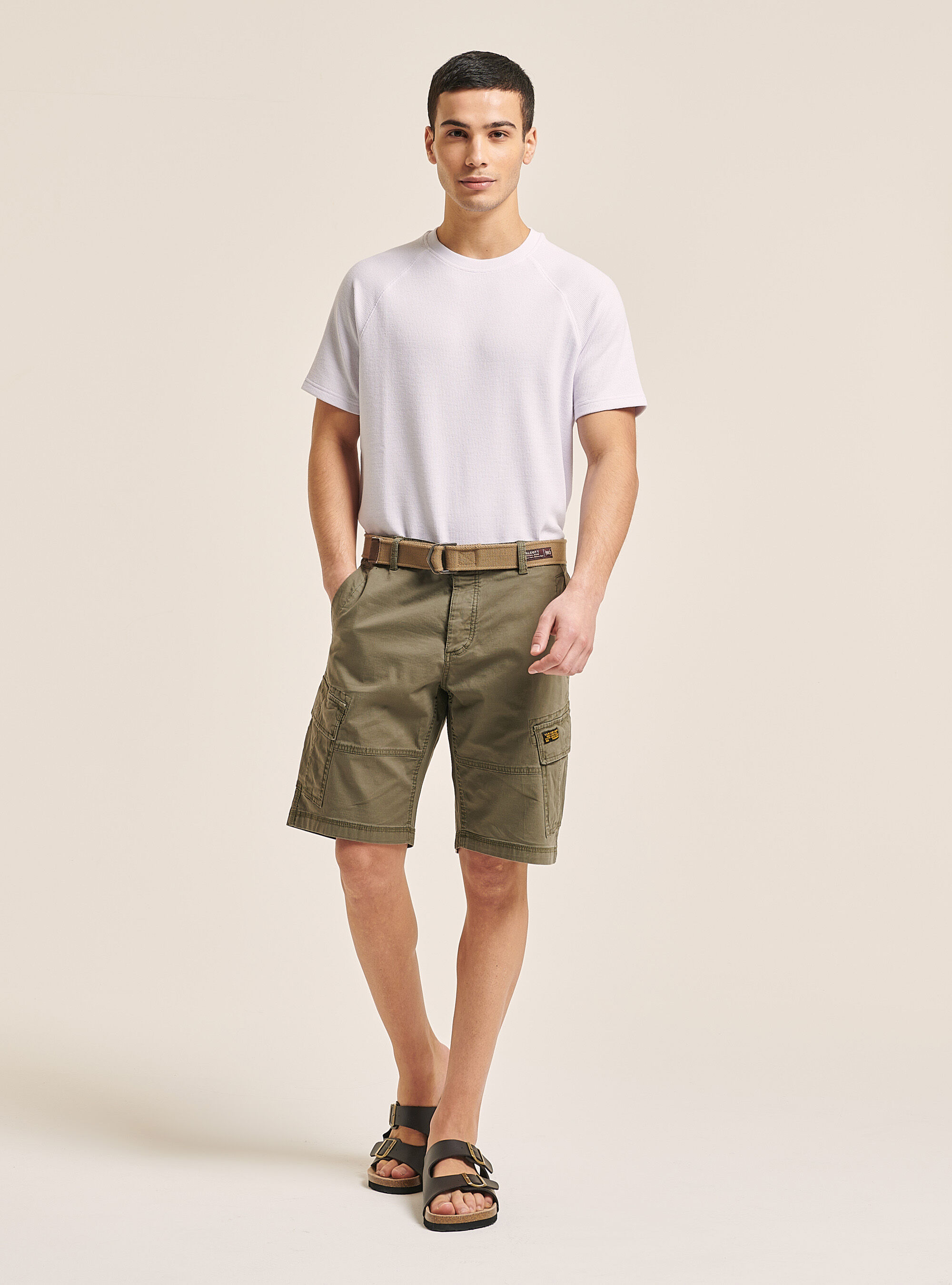 Bermuda cargo canvas con cinta