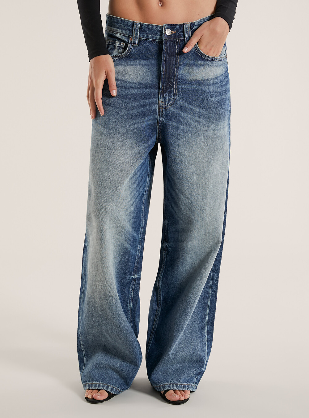 Baggy Jeans Corti Alcott Giosal Jeans Fondo Ampio Uomo Baggy Pants