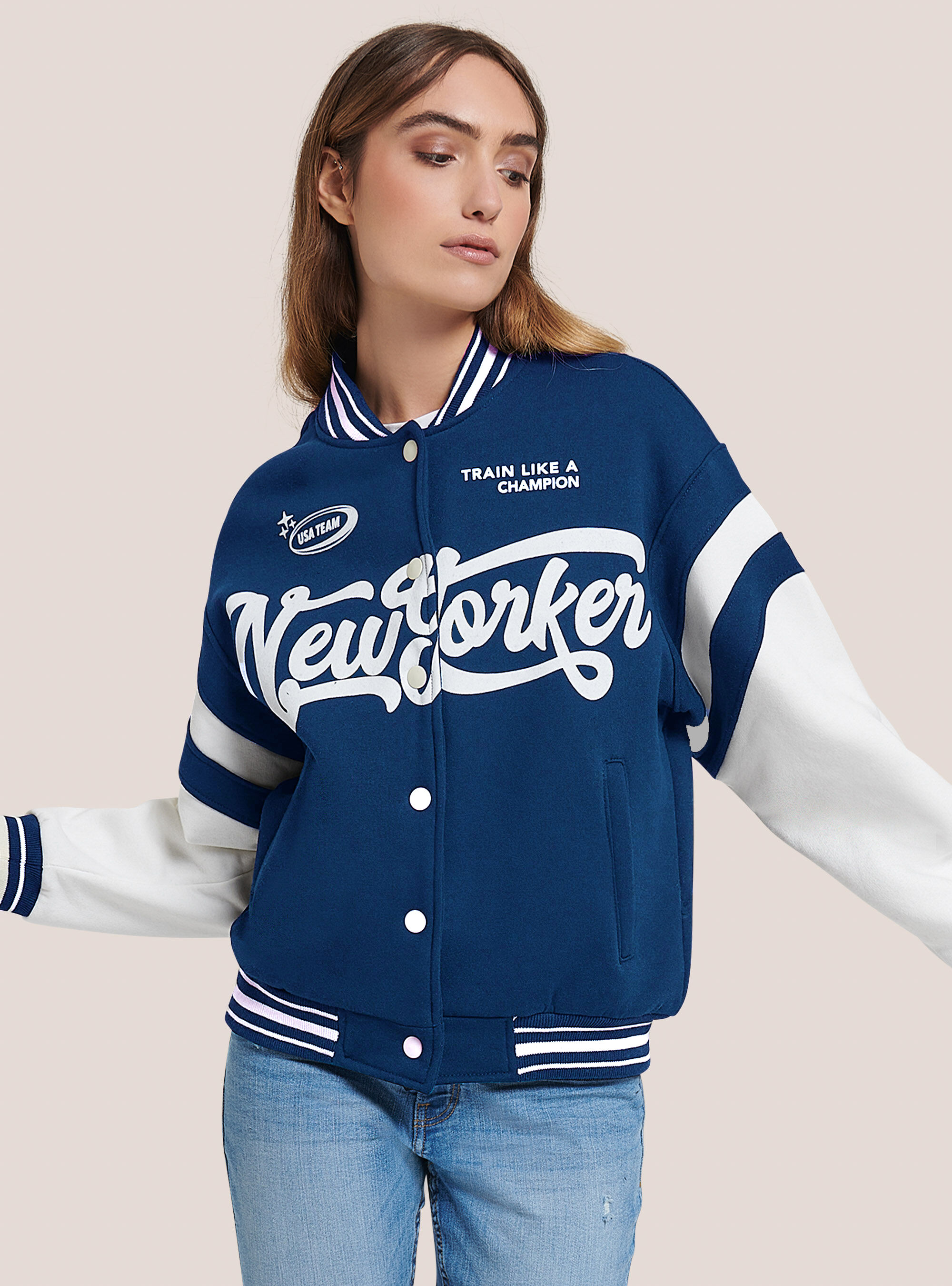 College online bomber jacket
