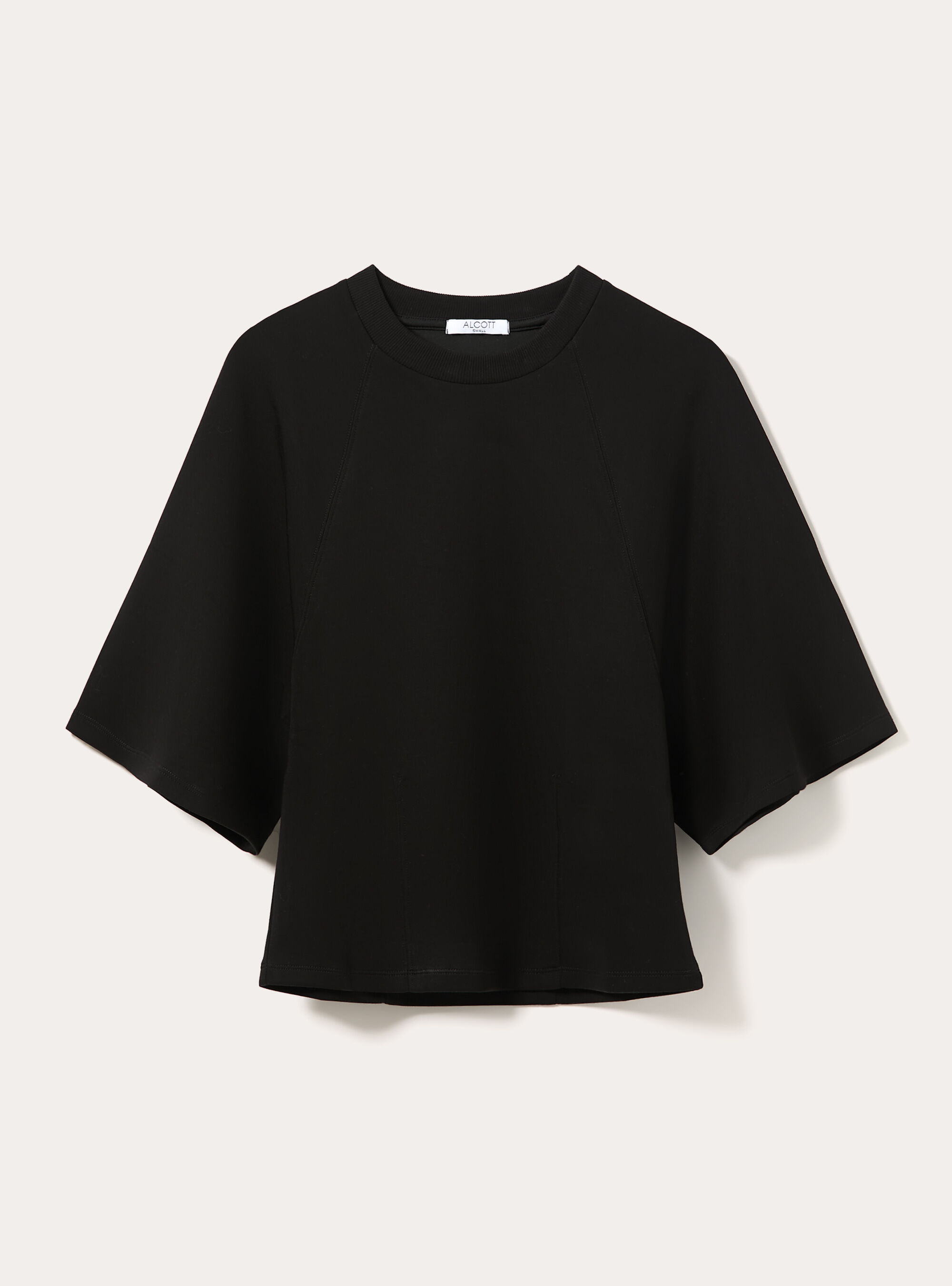 T-shirt soft touch, BK1 BLACK