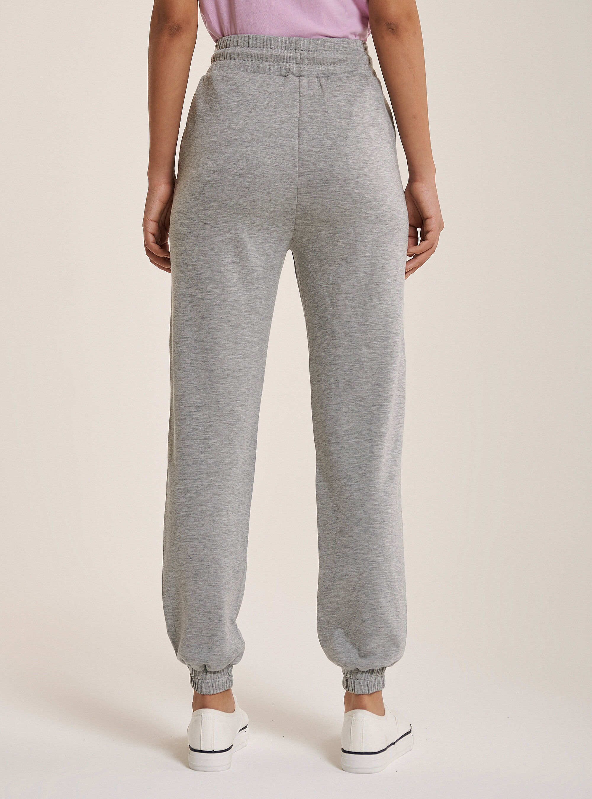 Grey soft touch joggers top