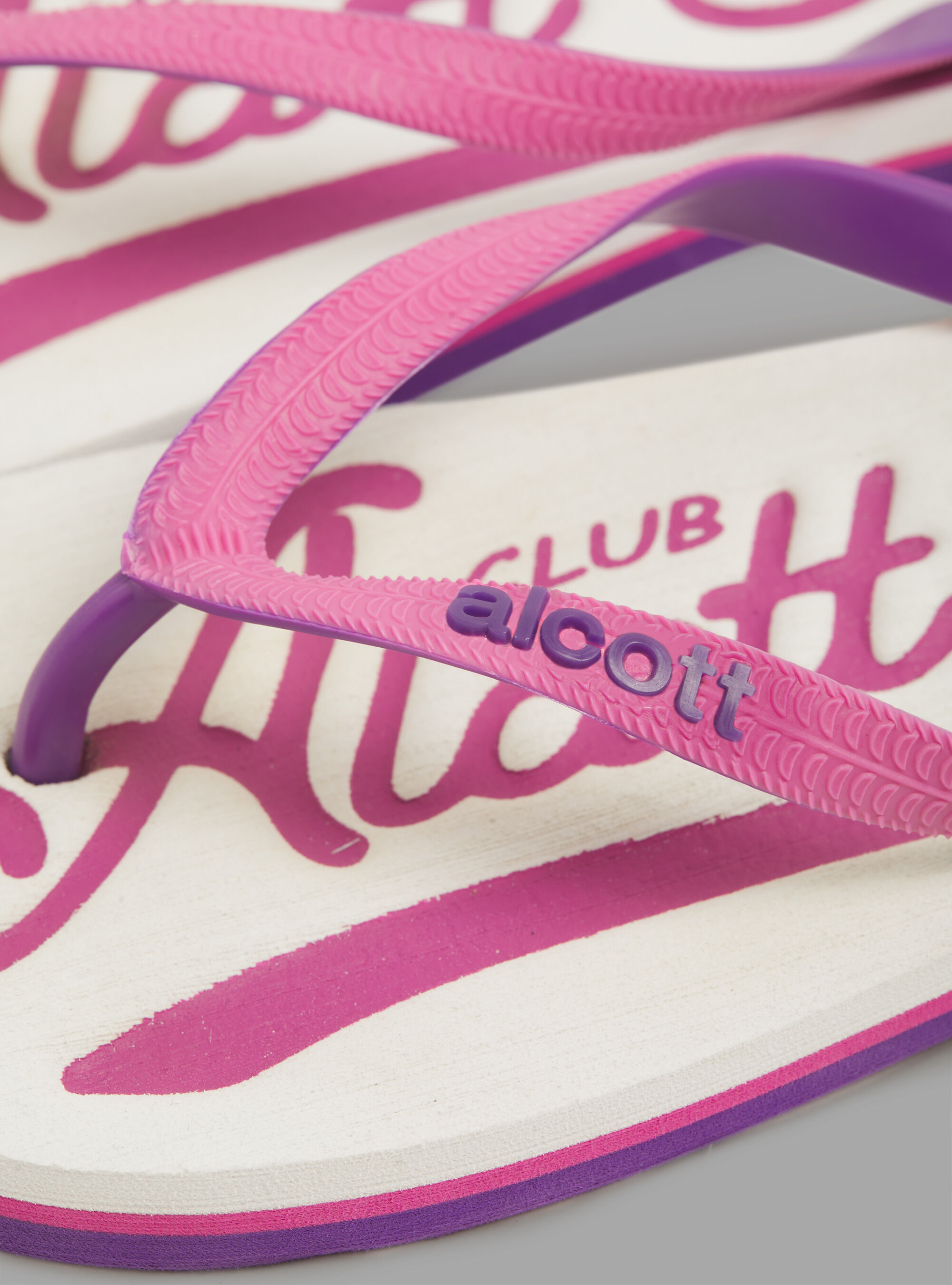 Flip-flops with logo, WHITE