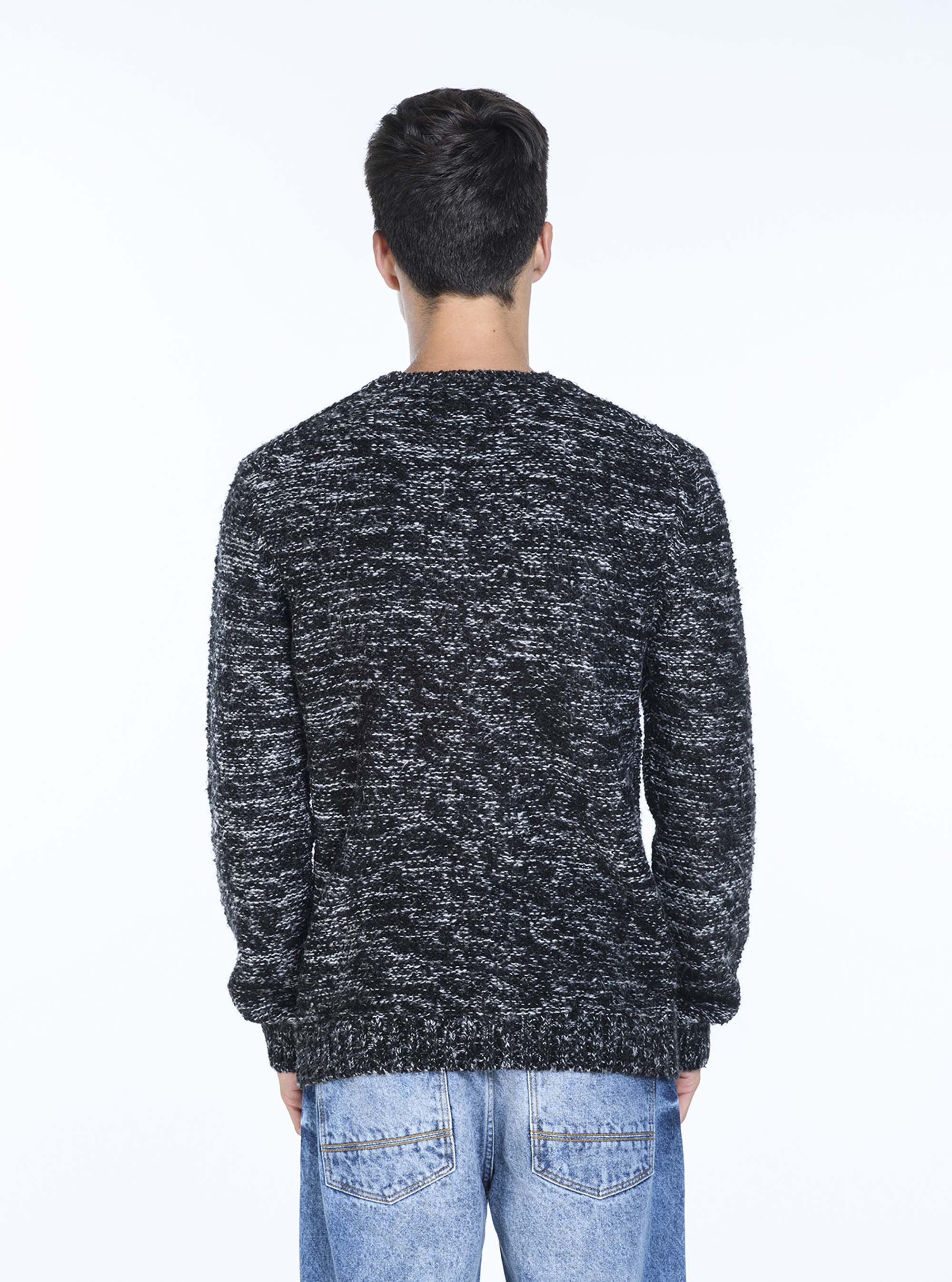 Pullover  boucle, C101 BLACK