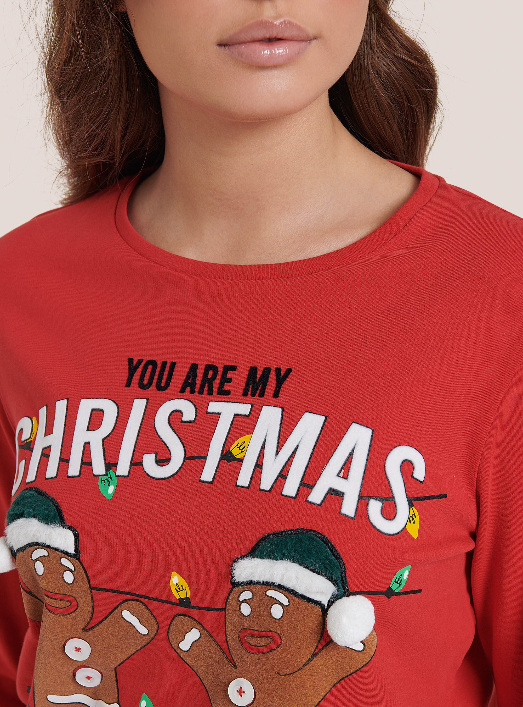 Pyjama de No&euml;l en coton, CHECKS RED