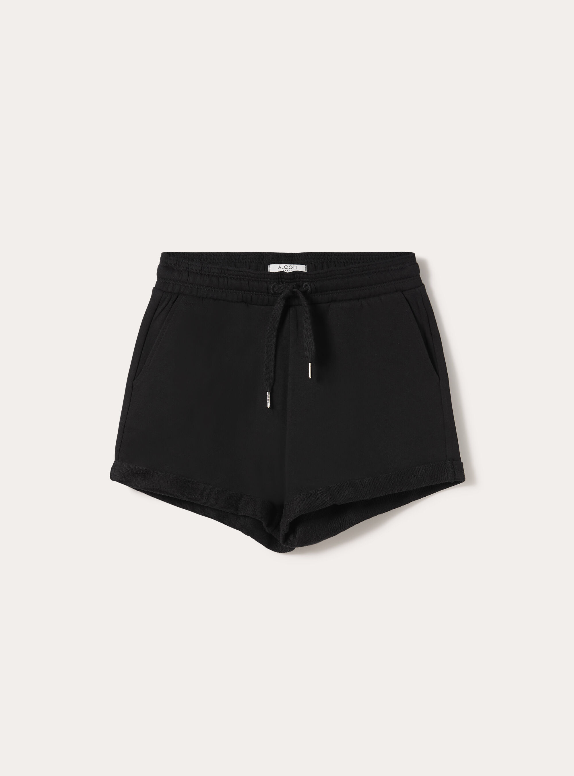 Shorts basic in felpa, BK1 BLACK
