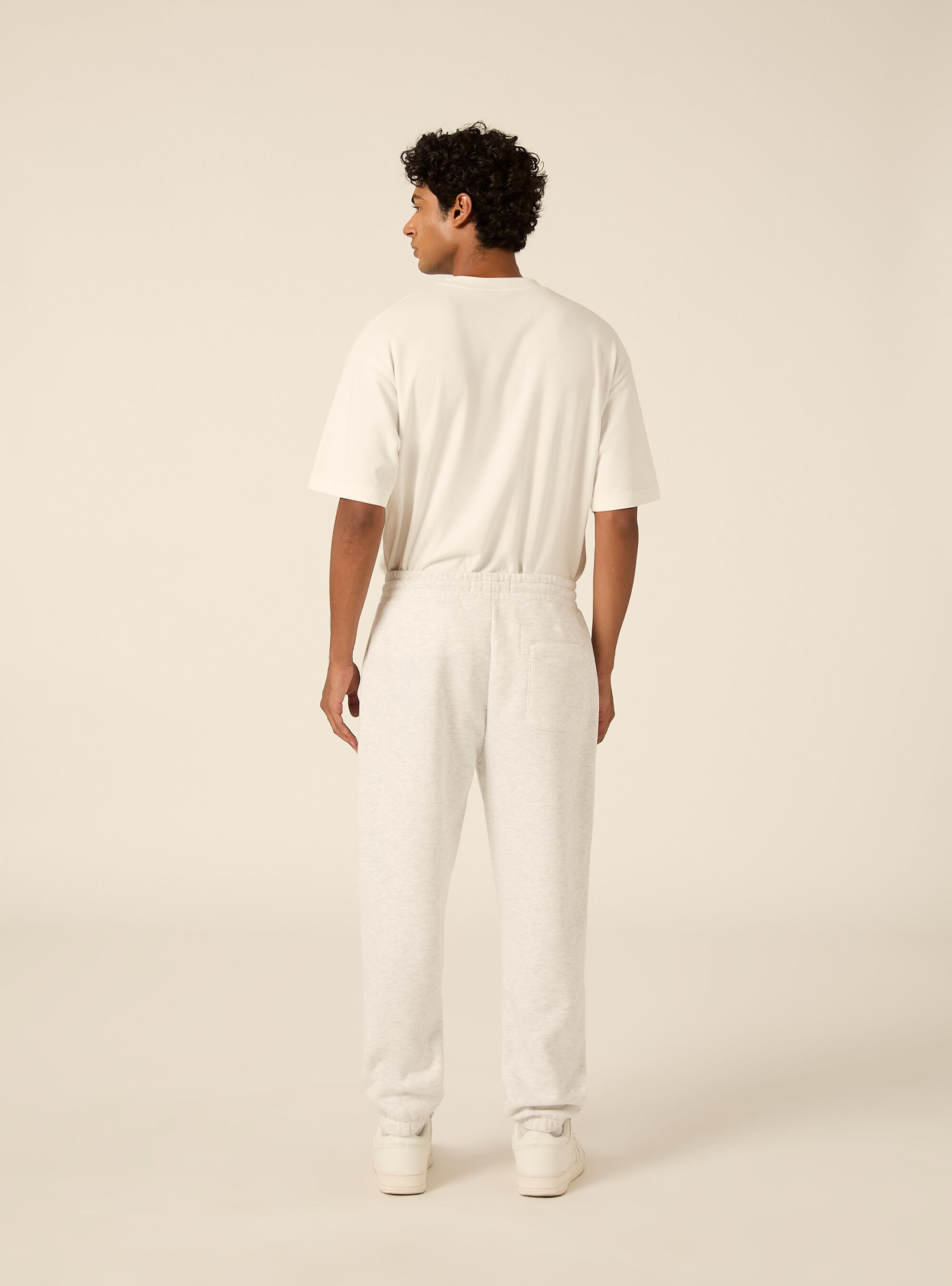 Jogger basico con coulisse ed elastico in vita, MGY3 GREY MEL LIGHT