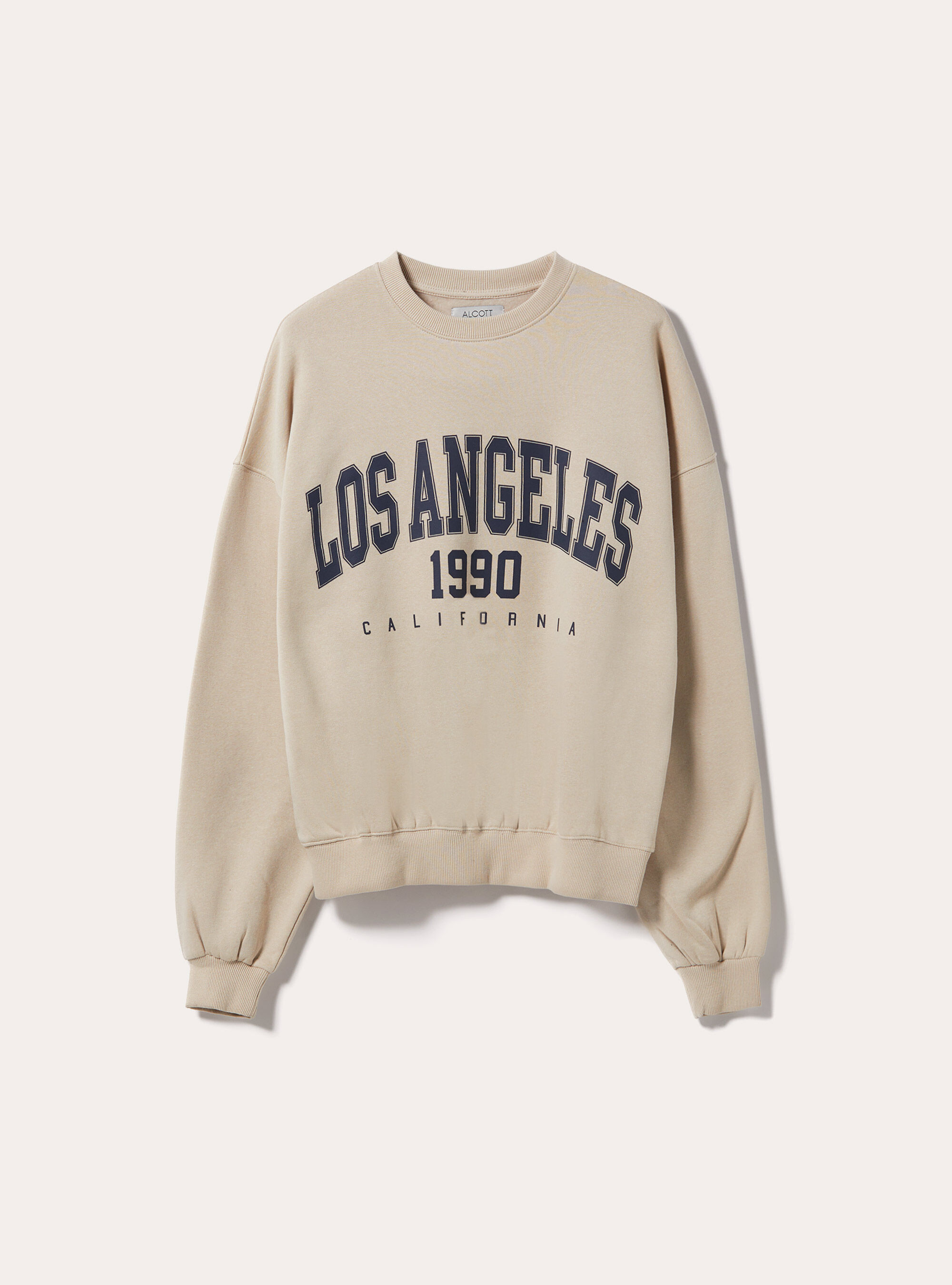 Beige oversized sweatshirt discount