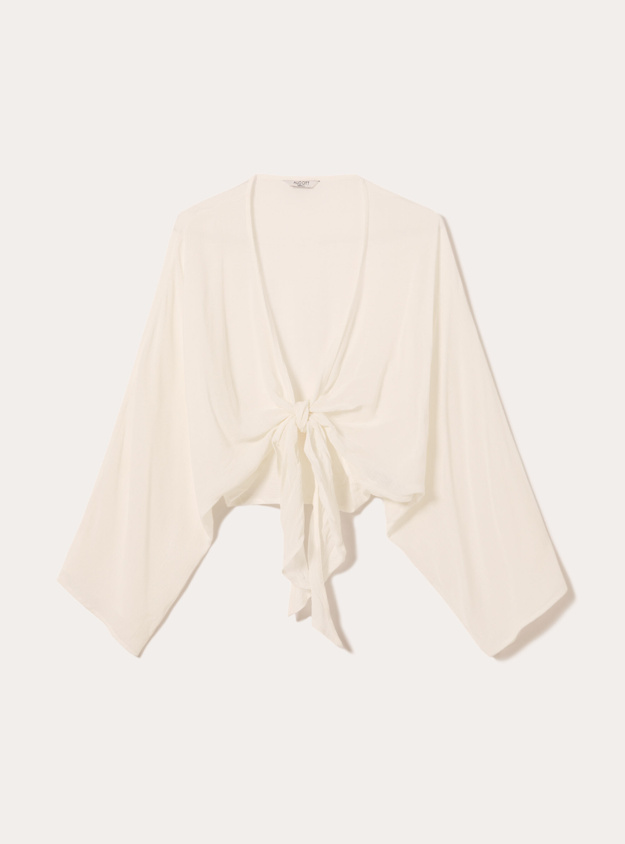 Fluid blouse with knot, WH1 OFF WHITE