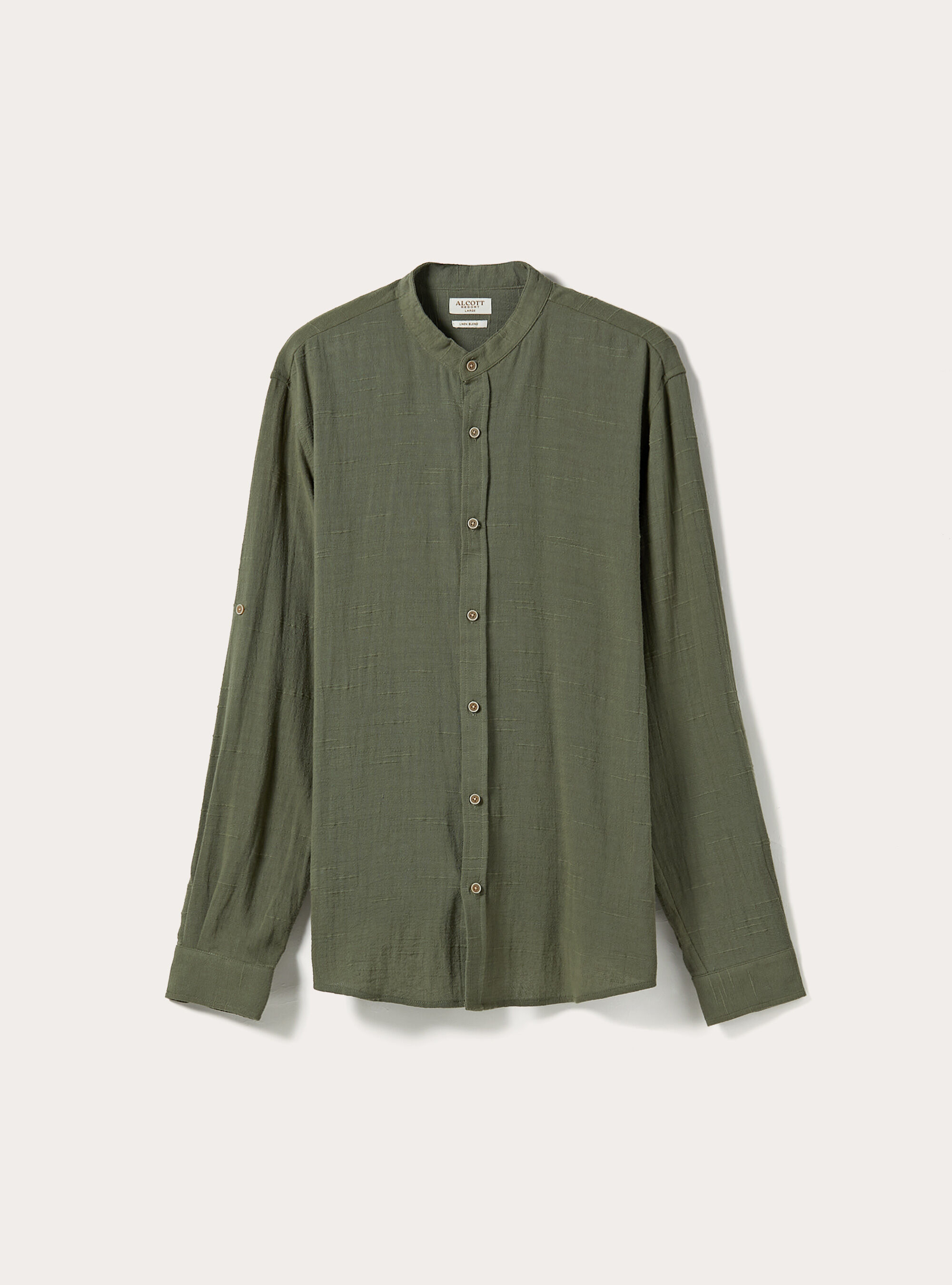 COLINA DAN 半袖シャツ Size.M 100% cotton mandarin collar shirt - Men | MANGO OUTLET USA