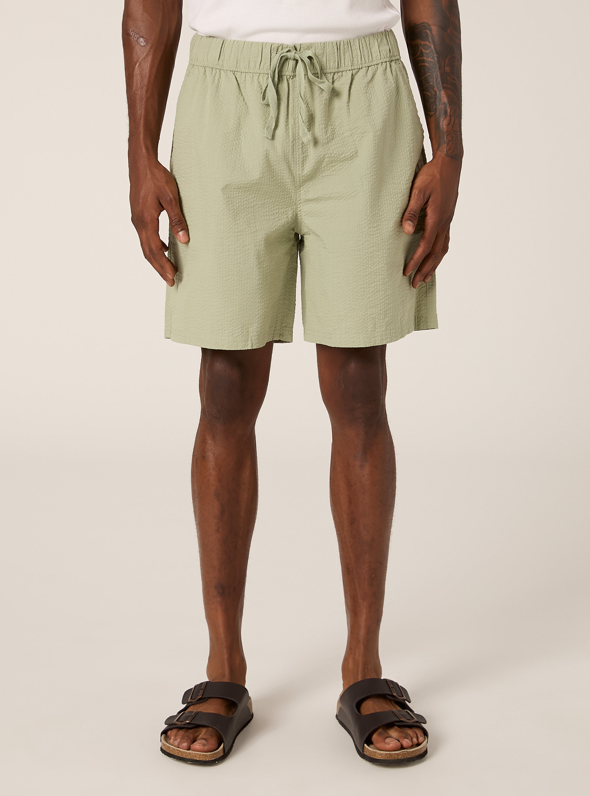 Seersucker Bermuda Shorts, SG3 SAGE LIGHT