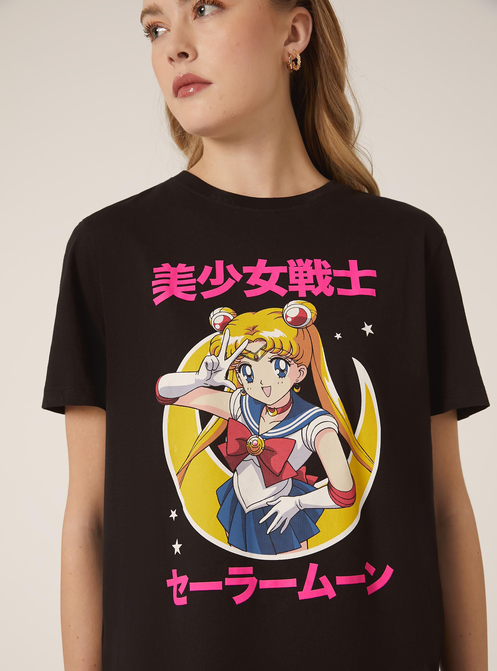 Sailor-Moon-T-Shirt / Alcott, BK1 BLACK