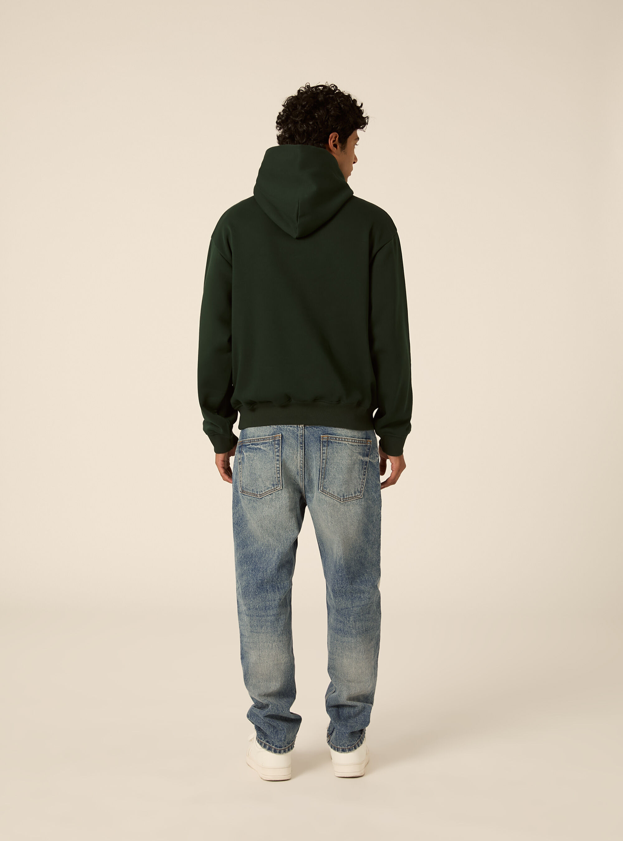 Felpa con cappuccio boxy fit, GN1 GREEN DARK