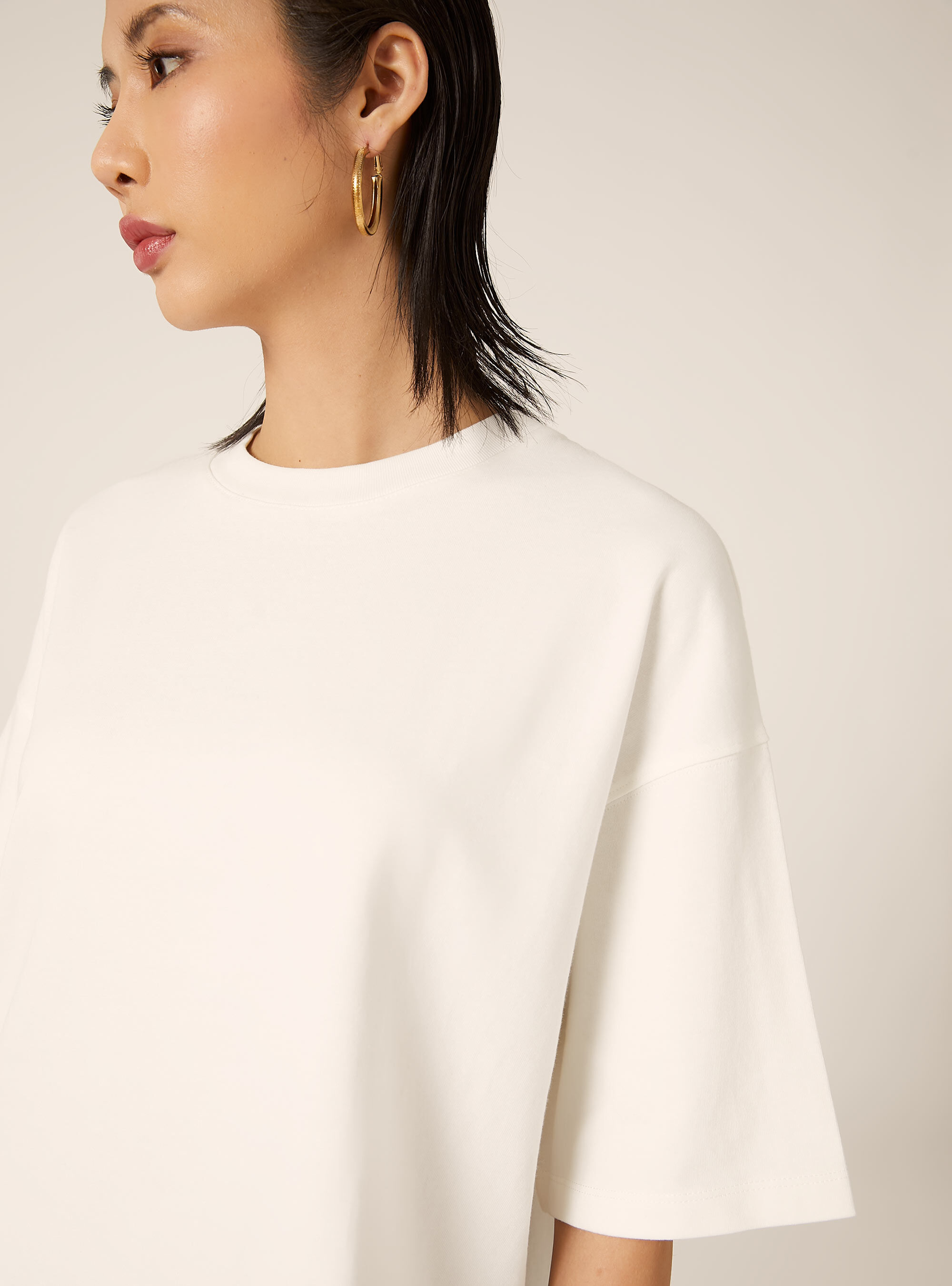 Basic boxy fit T-shirt, WH2 WHITE