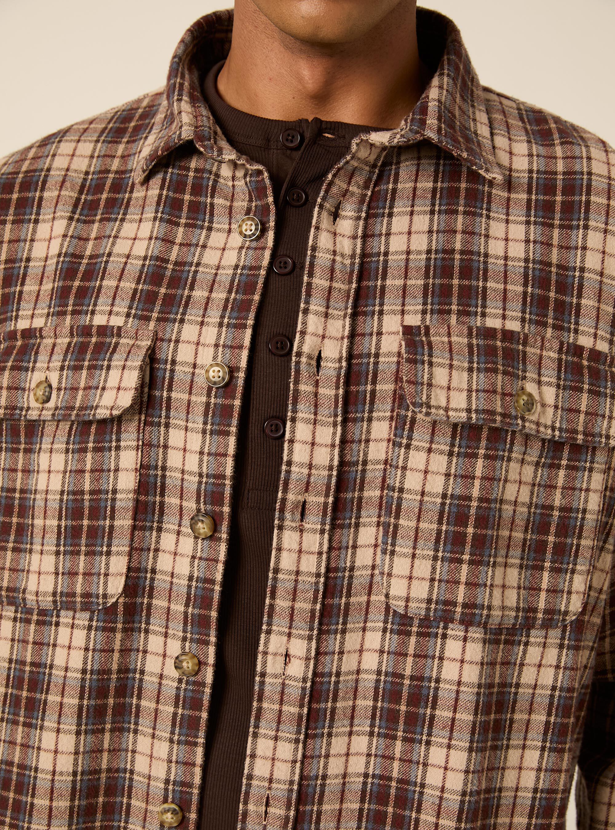 Camicia flanella quadri, BG2 BEIGE MEDIUM