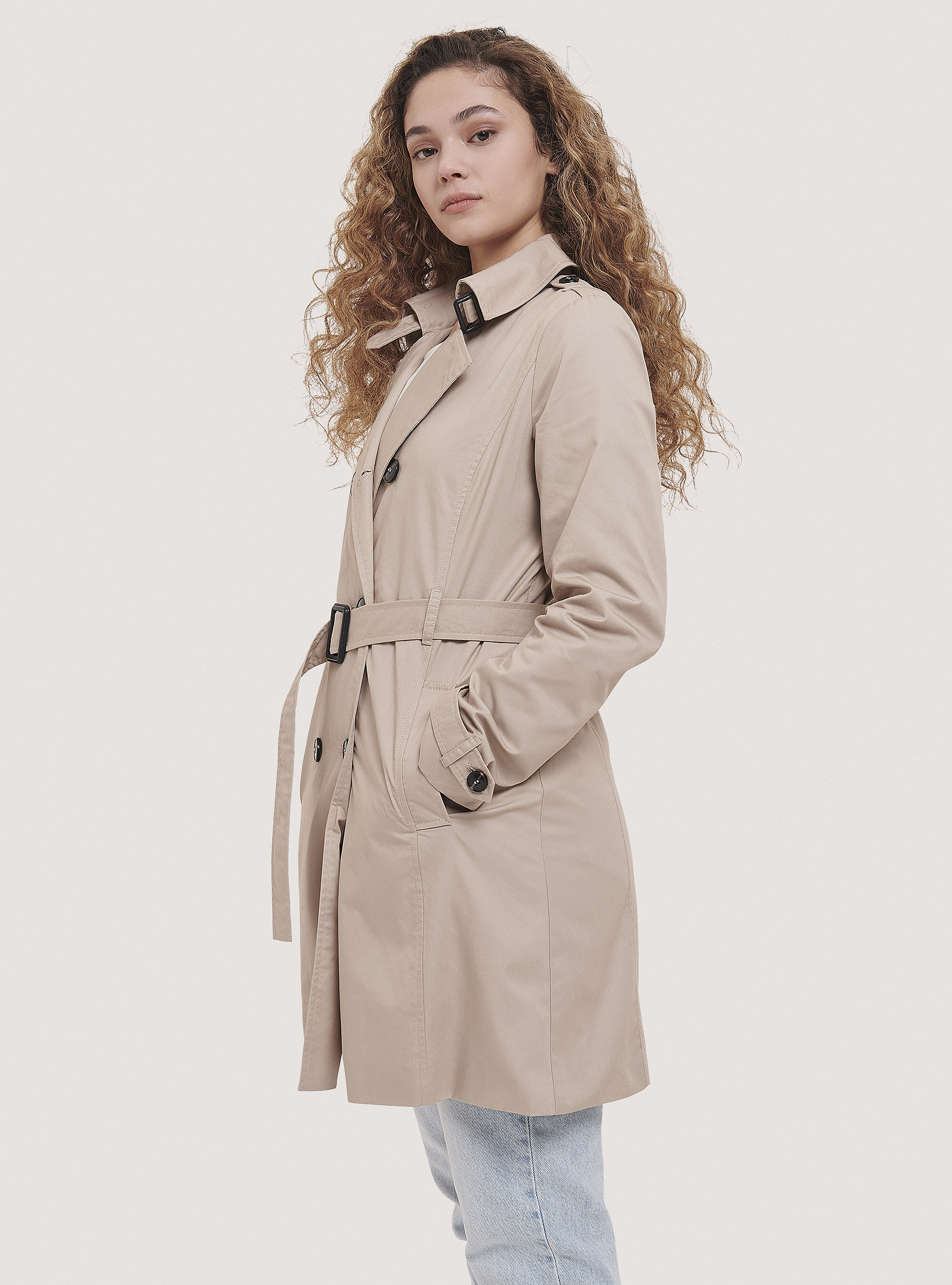 Long soft on sale trench coat