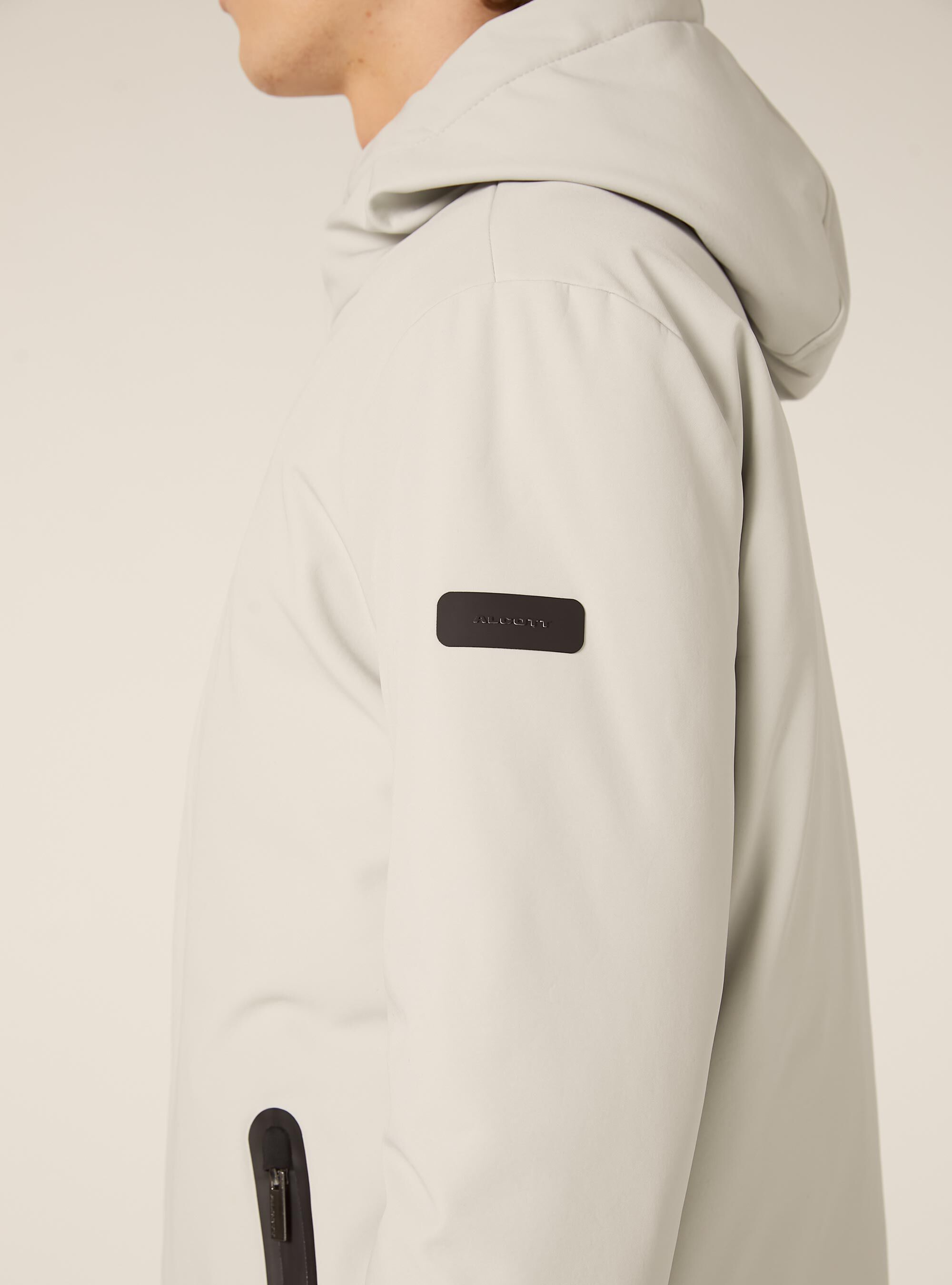 Padded technical fabric jacket, WH1 OFF WHITE