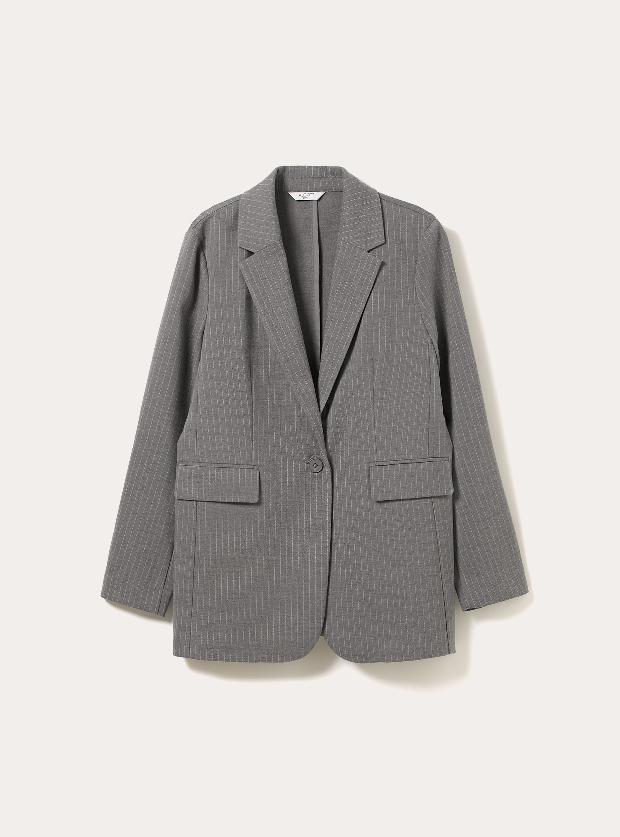 Eleganter Nadelstreifenblazer, MGY1 GREY MEL DARK