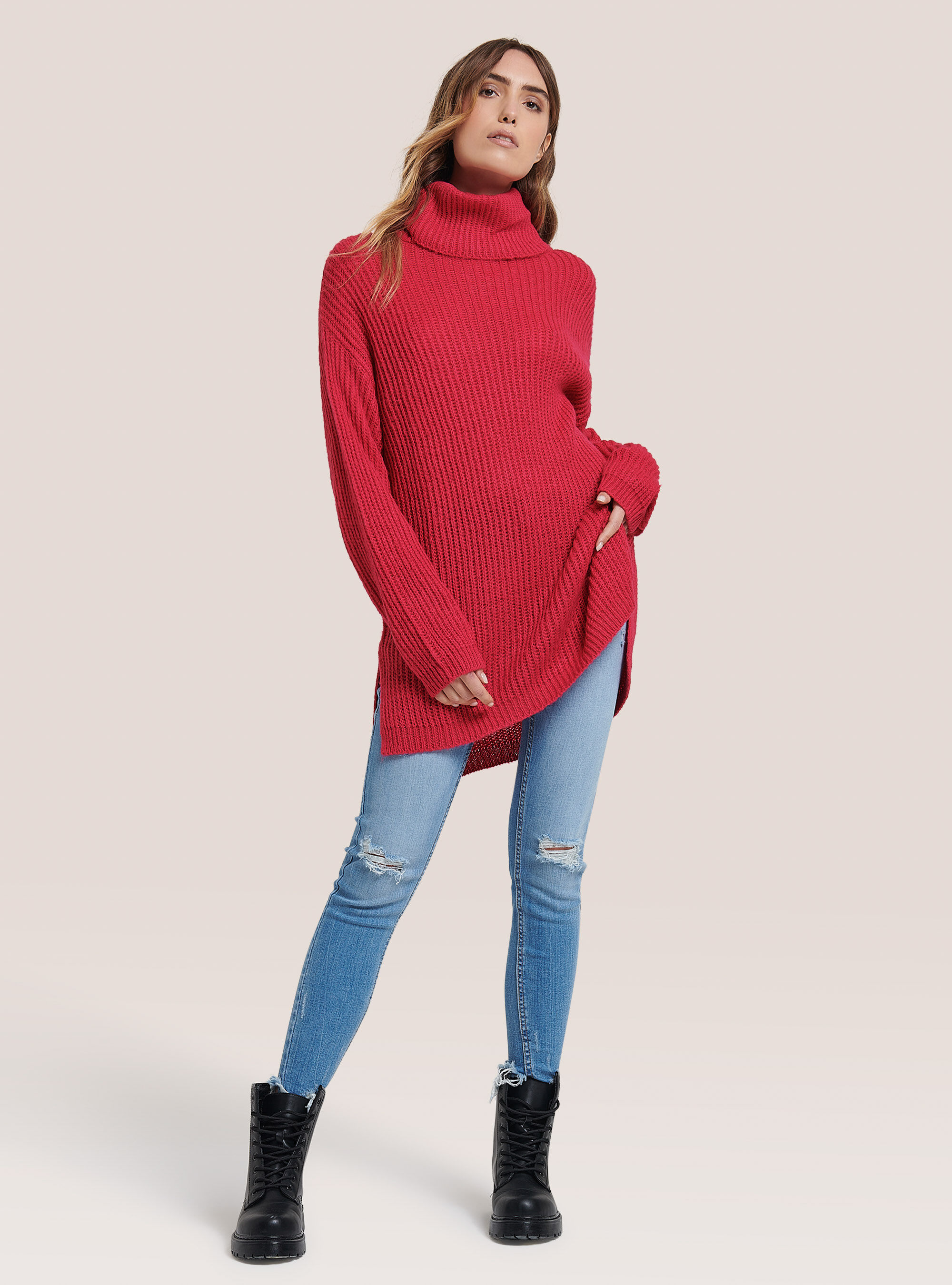 Oversized turtleneck pullover Alcott Women s Sweaters