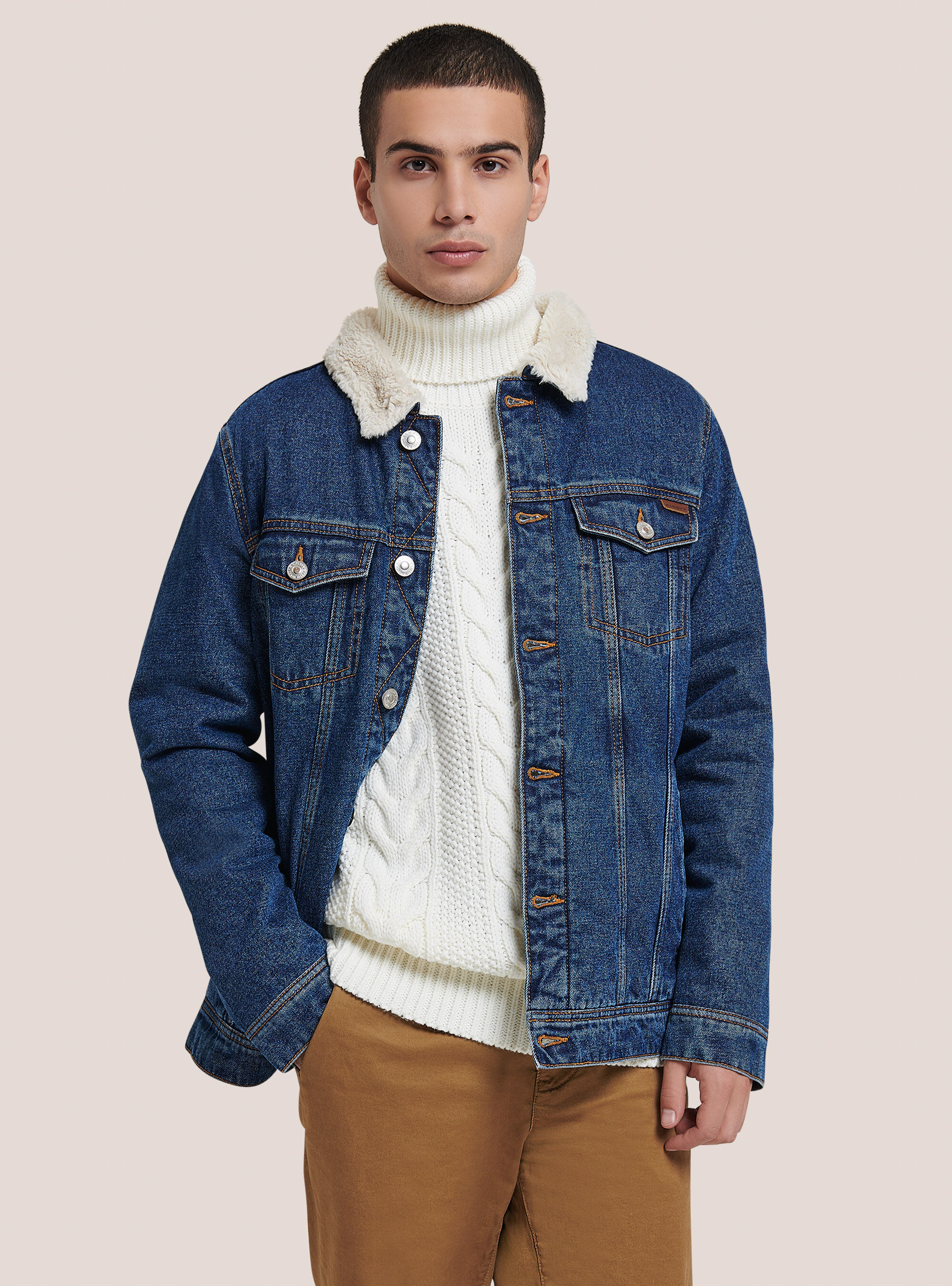 lambskin denim jacket