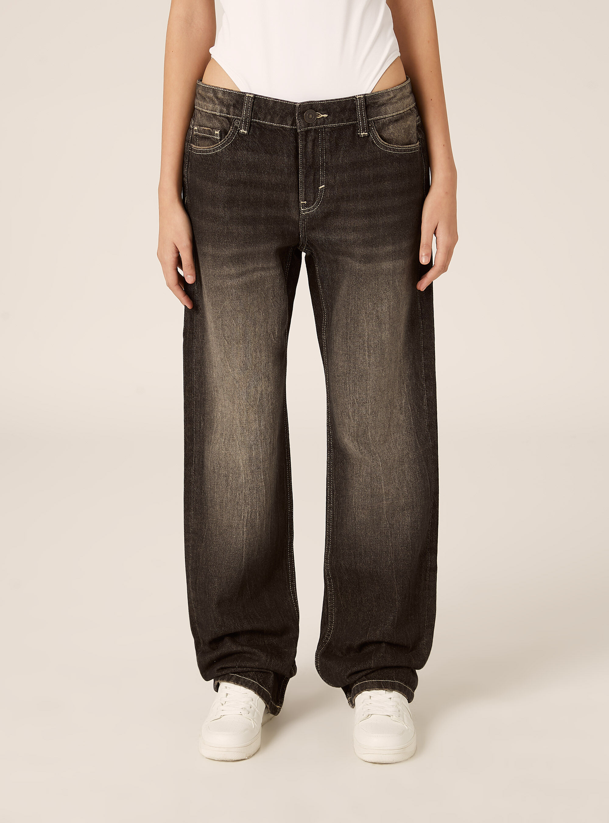 Jeans straight low waist