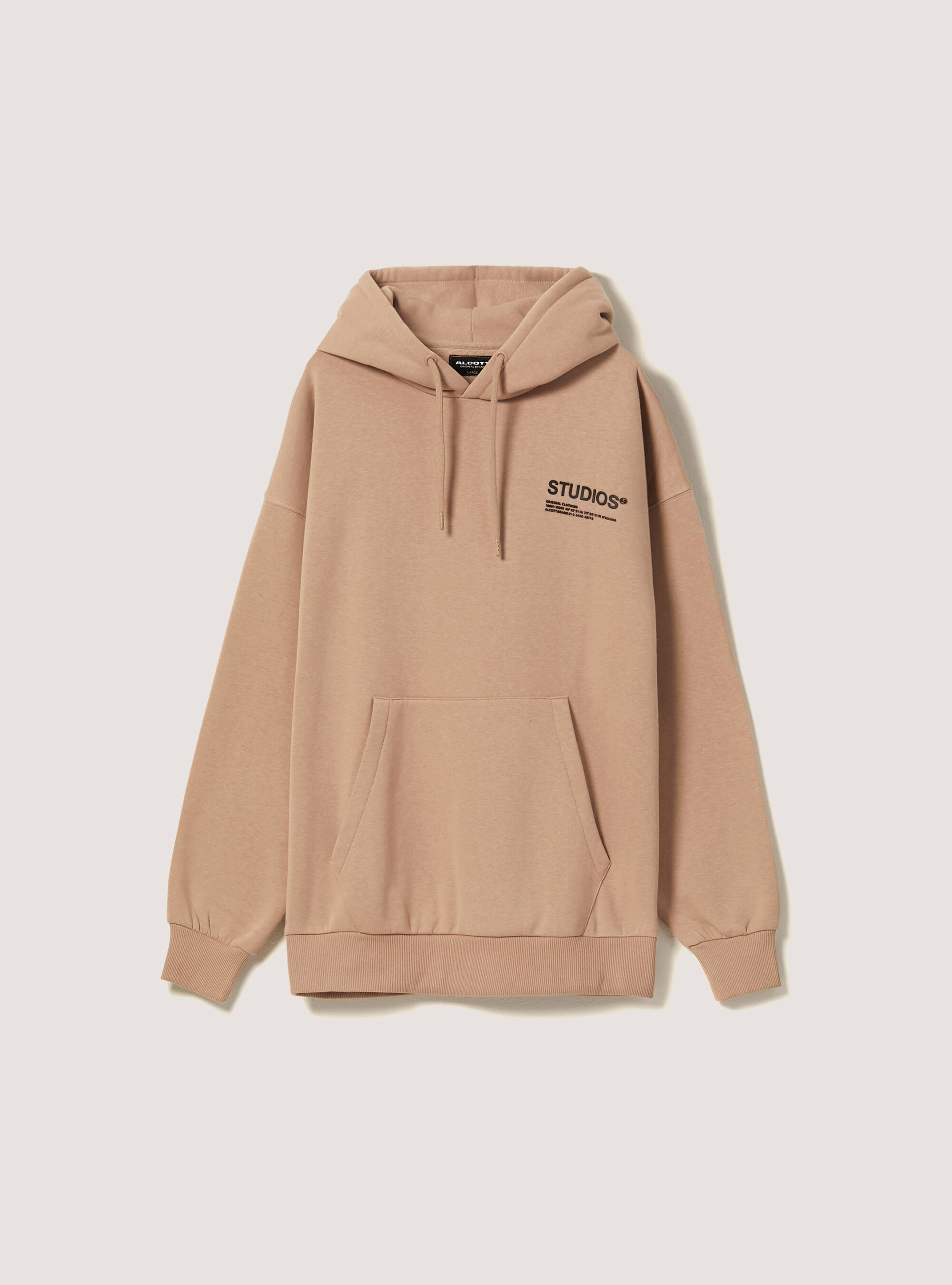 Studios print hoodie, CAMEL