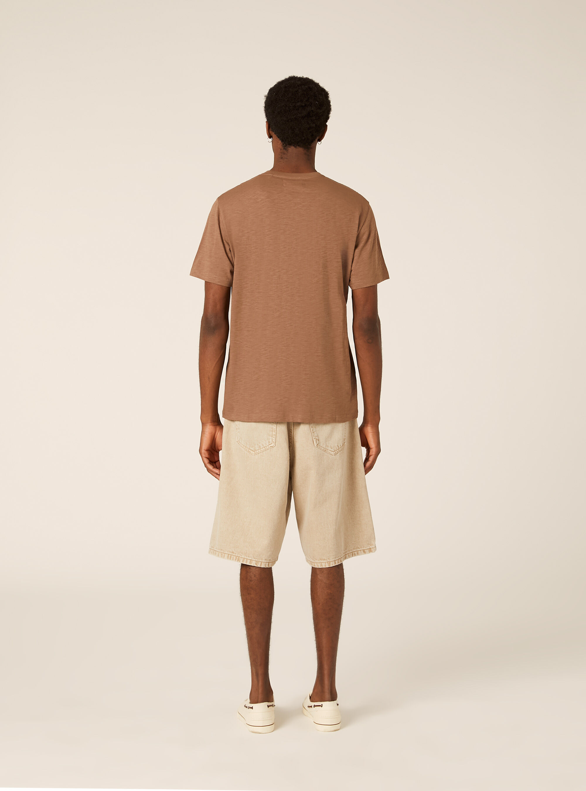 Cotton Henley T-Shirt, BR2 BROWN MEDIUM