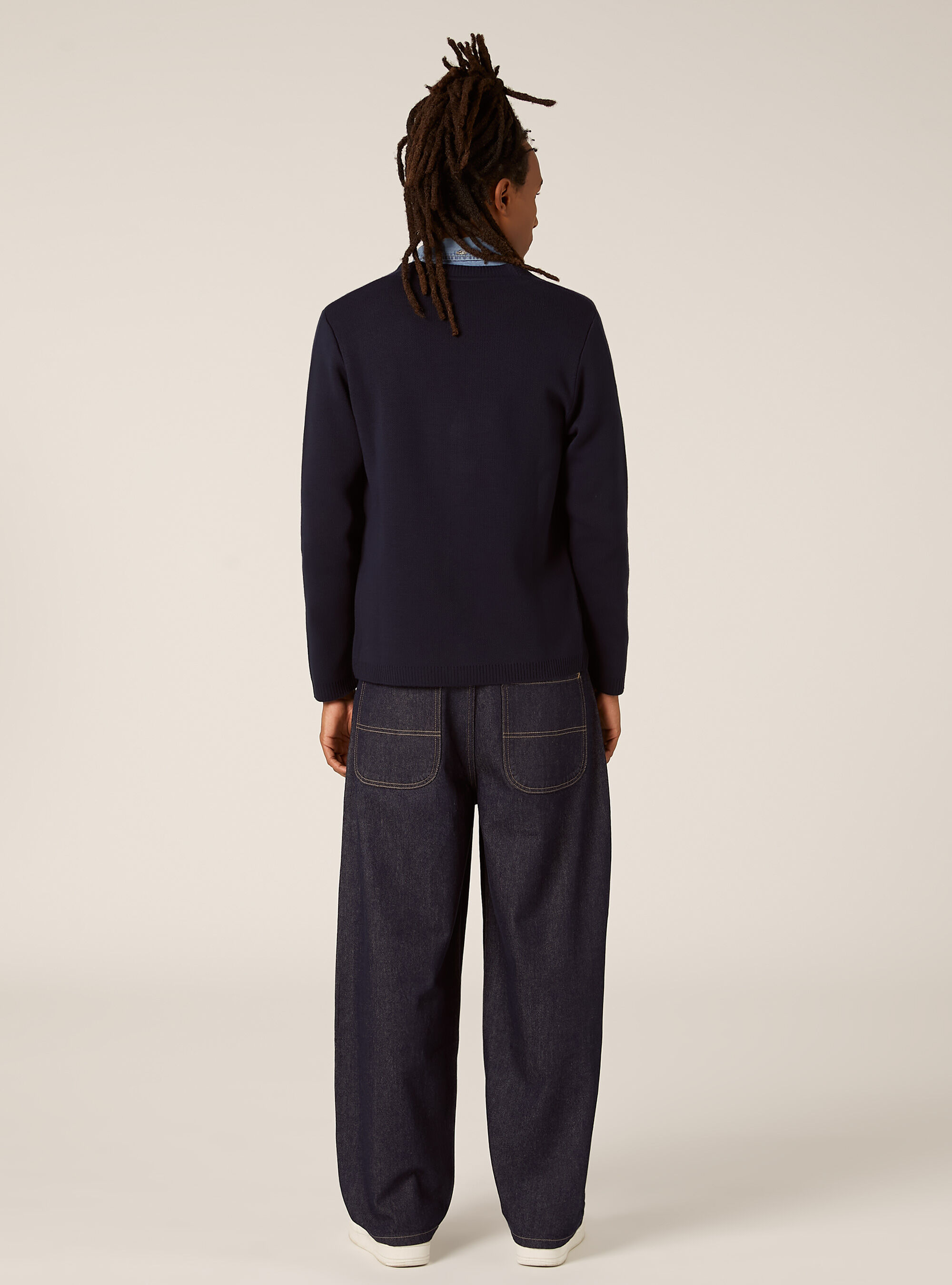 Knitted cardigan with V-neck, NA1 NAVY DARK