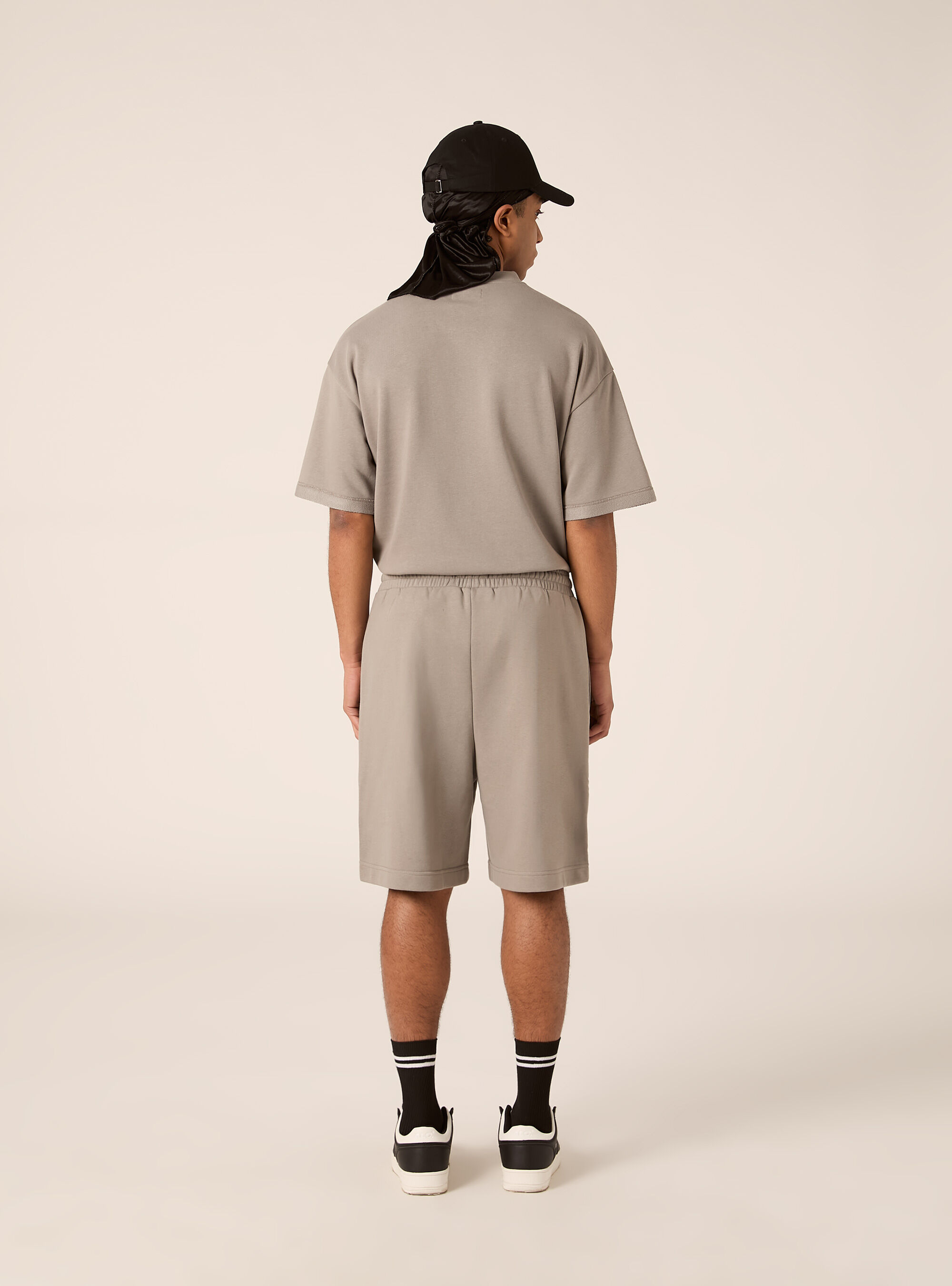 Bermuda  basico in felpa, GY2 GREY MEDIUM