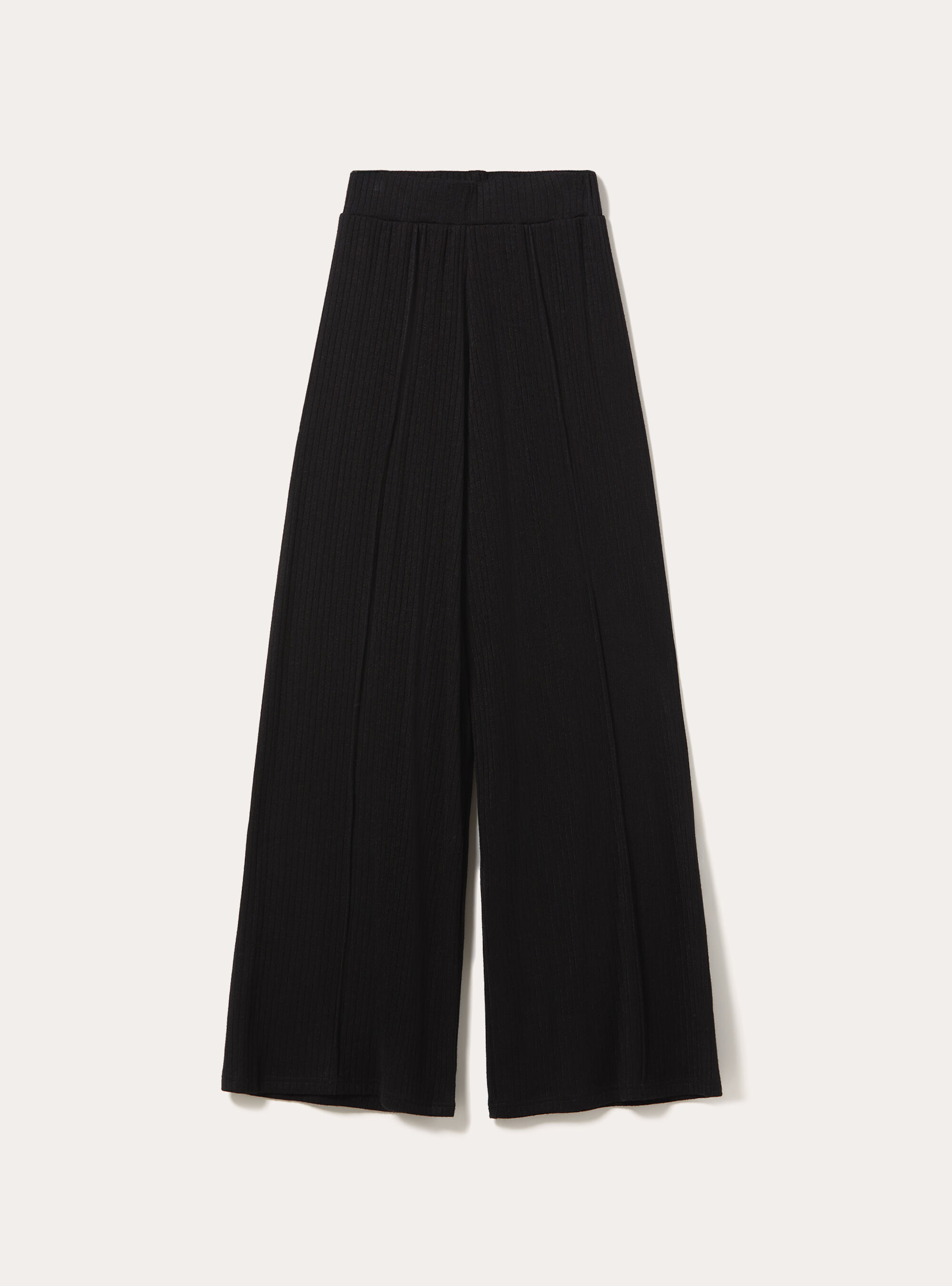 Pantaloni ampi a coste, BK1 BLACK