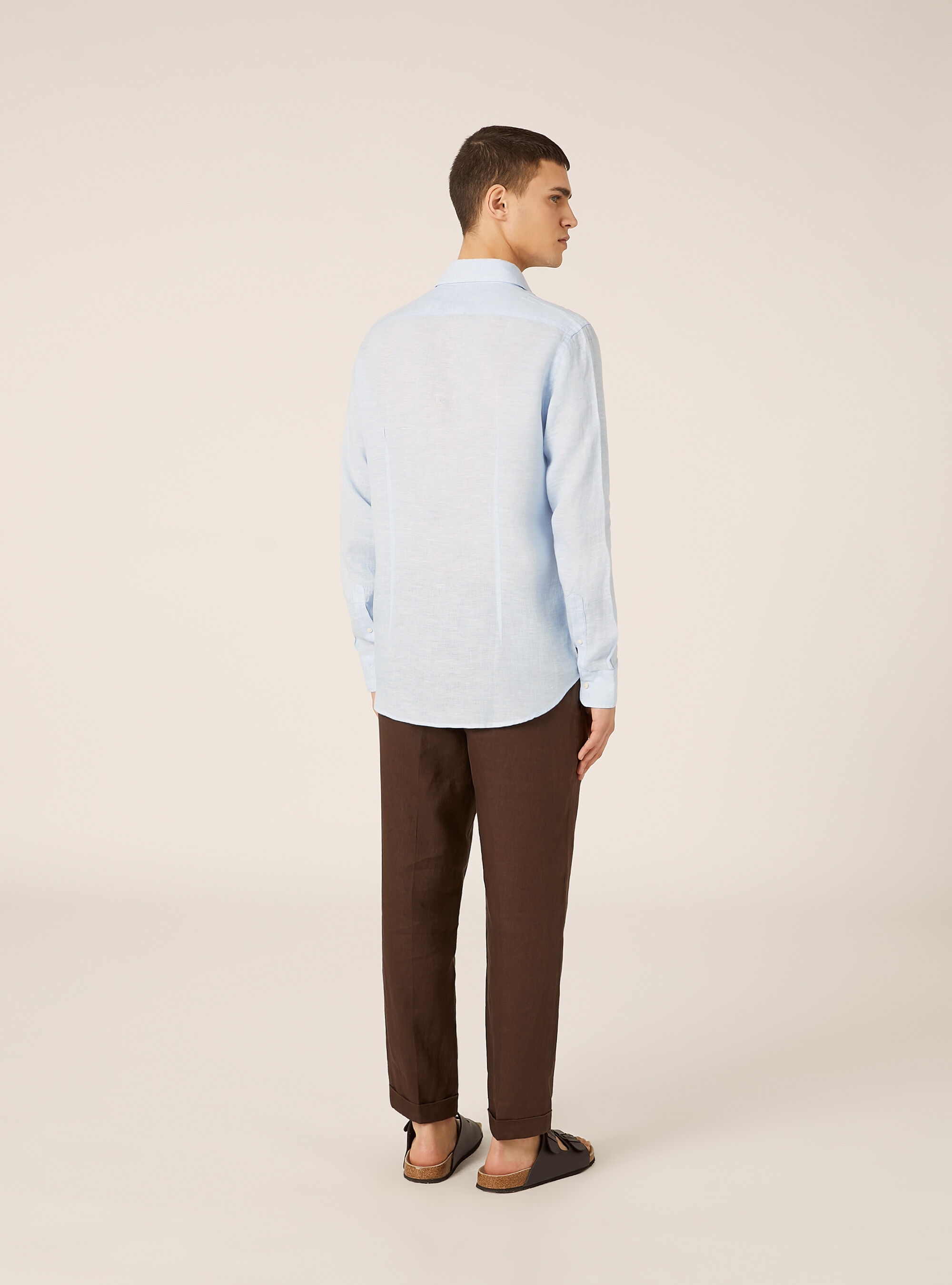 Camicia basica in lino, AZ3 AZURE LIGHT