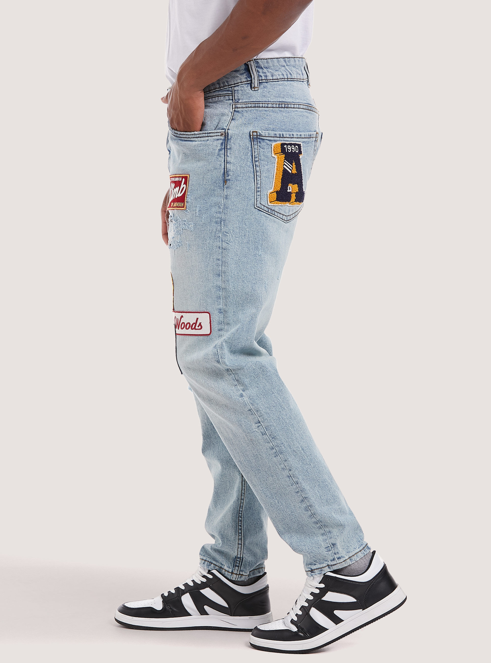 Jeans on sale patch uomo